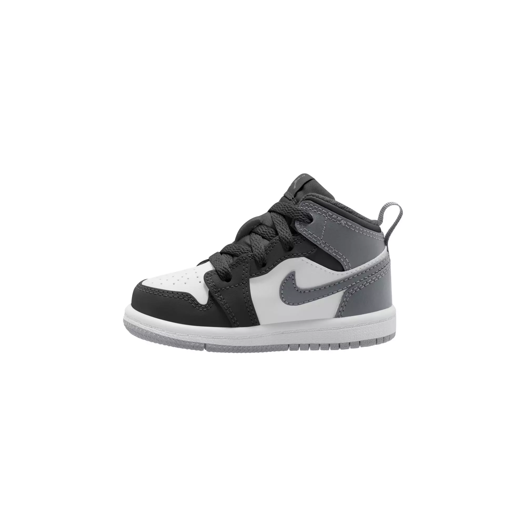 Jordan 1 Mid "Black/Iron Grey/White" Toddler Boys' Shoe - BLACK/GREY/WHITE