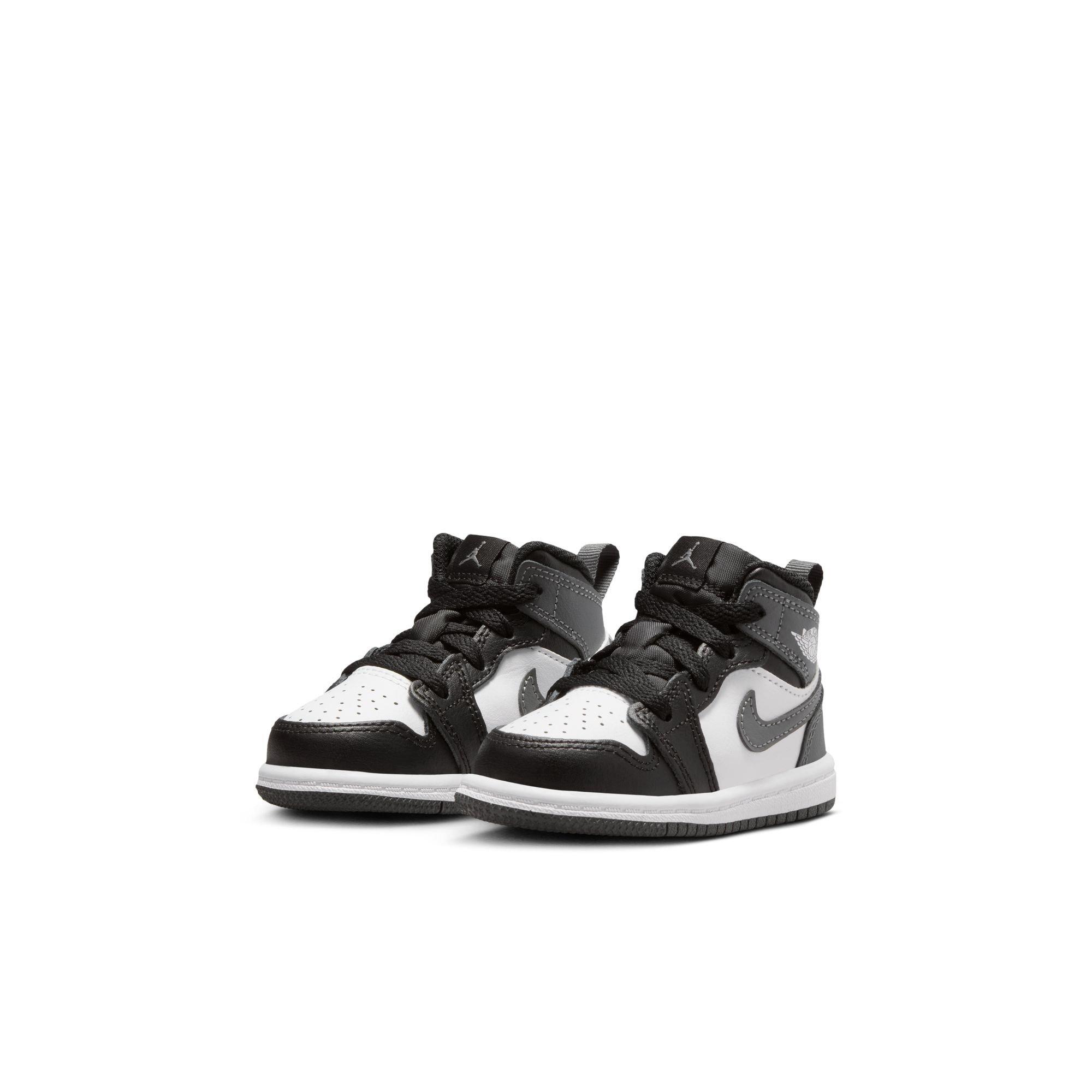 Jordan 1 Mid Toddler Boys' "Black/Iron Grey/White" Shoe