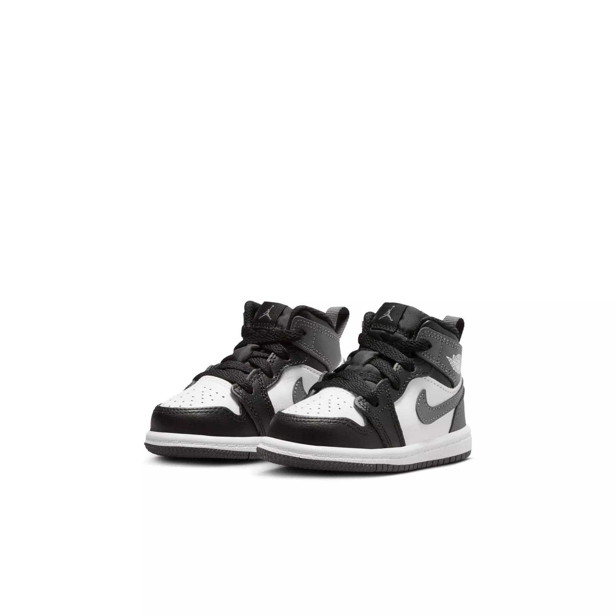 Jordan 1 Mid "Black/Iron Grey/White" Toddler Boys' Shoe - BLACK/GREY/WHITE