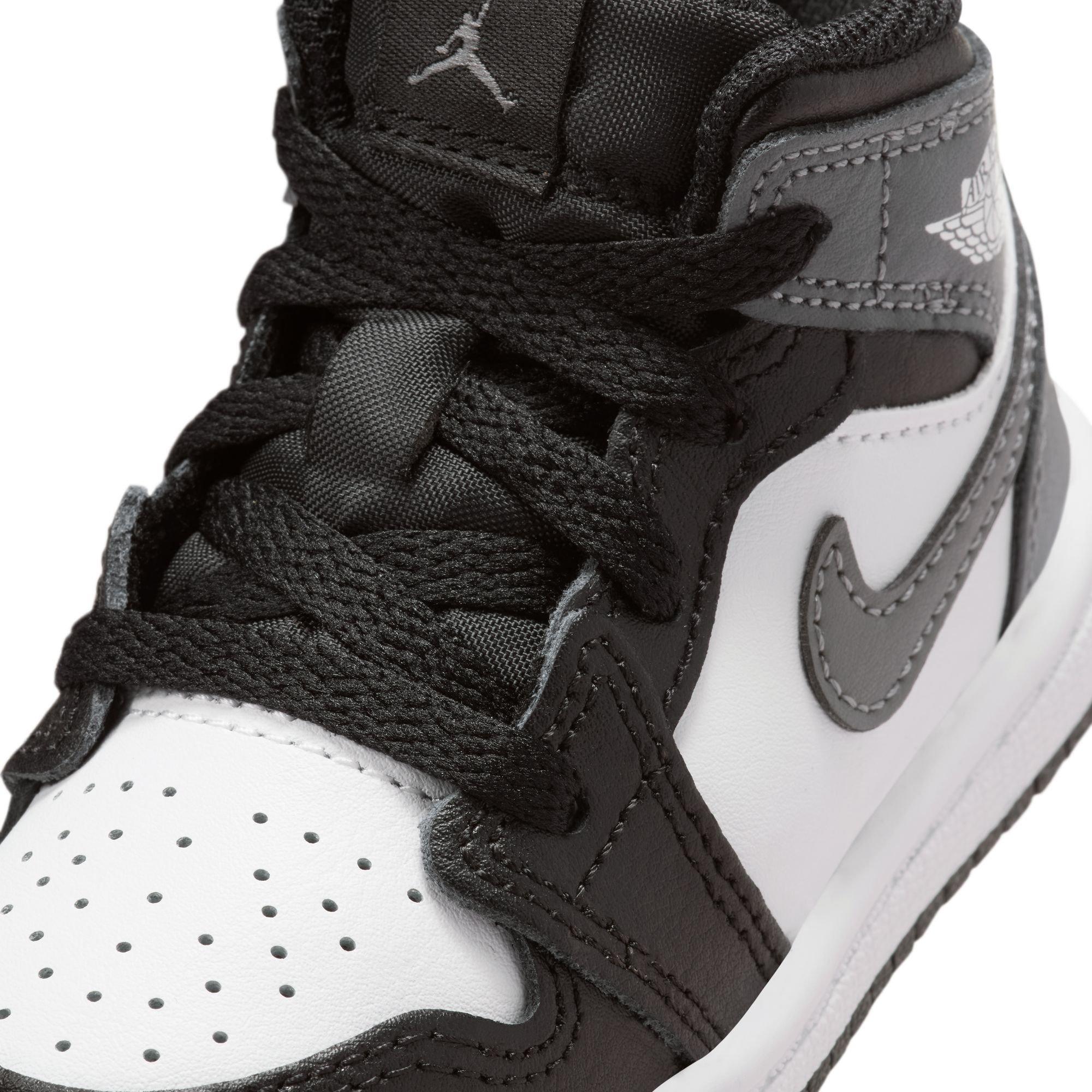 Jordan 1 Mid Toddler Boys' "Black/Iron Grey/White" Shoe