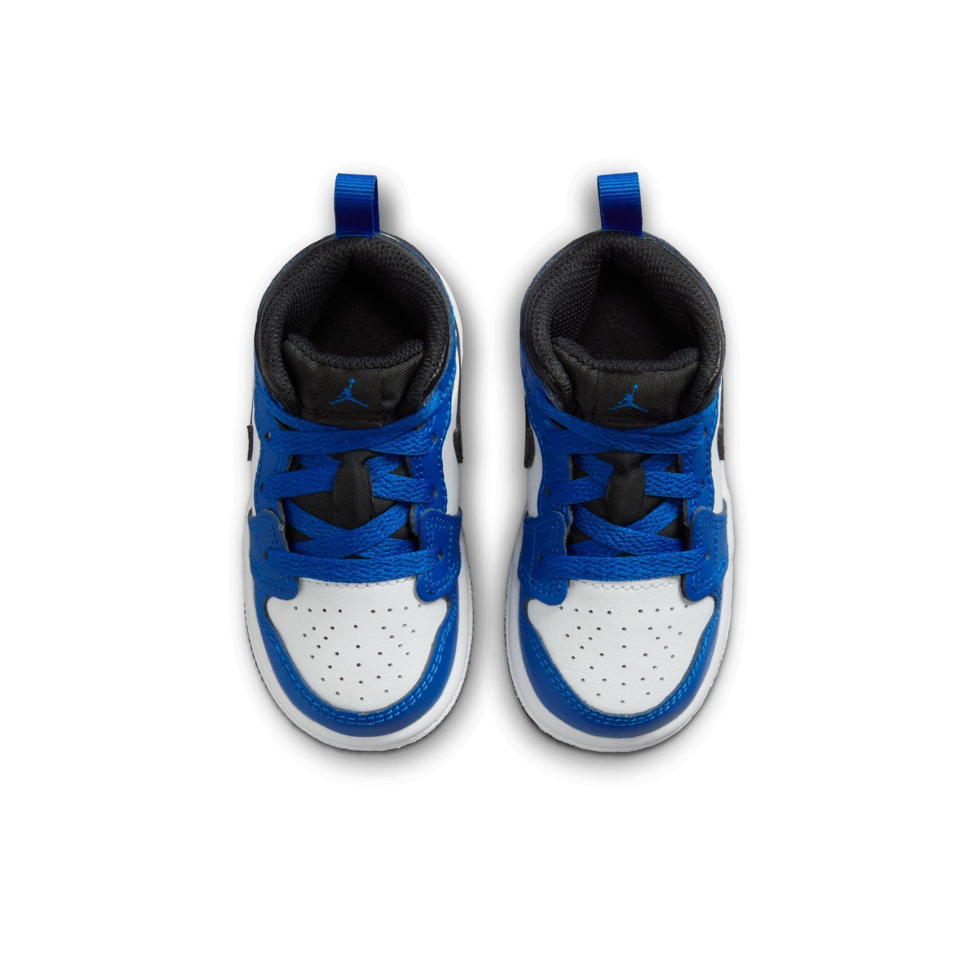 Jordan 1 Mid "Game Royal/Black/White" Toddler Boys' Shoe - ROYAL/WHITE/BLACK Thumbnail View 6