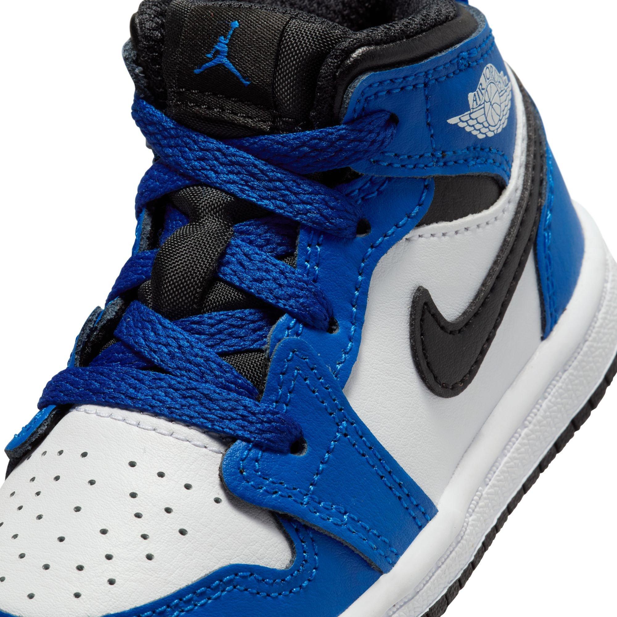 Jordan 1 Mid Toddler Boys' "Game Royal/Black/White" Shoe