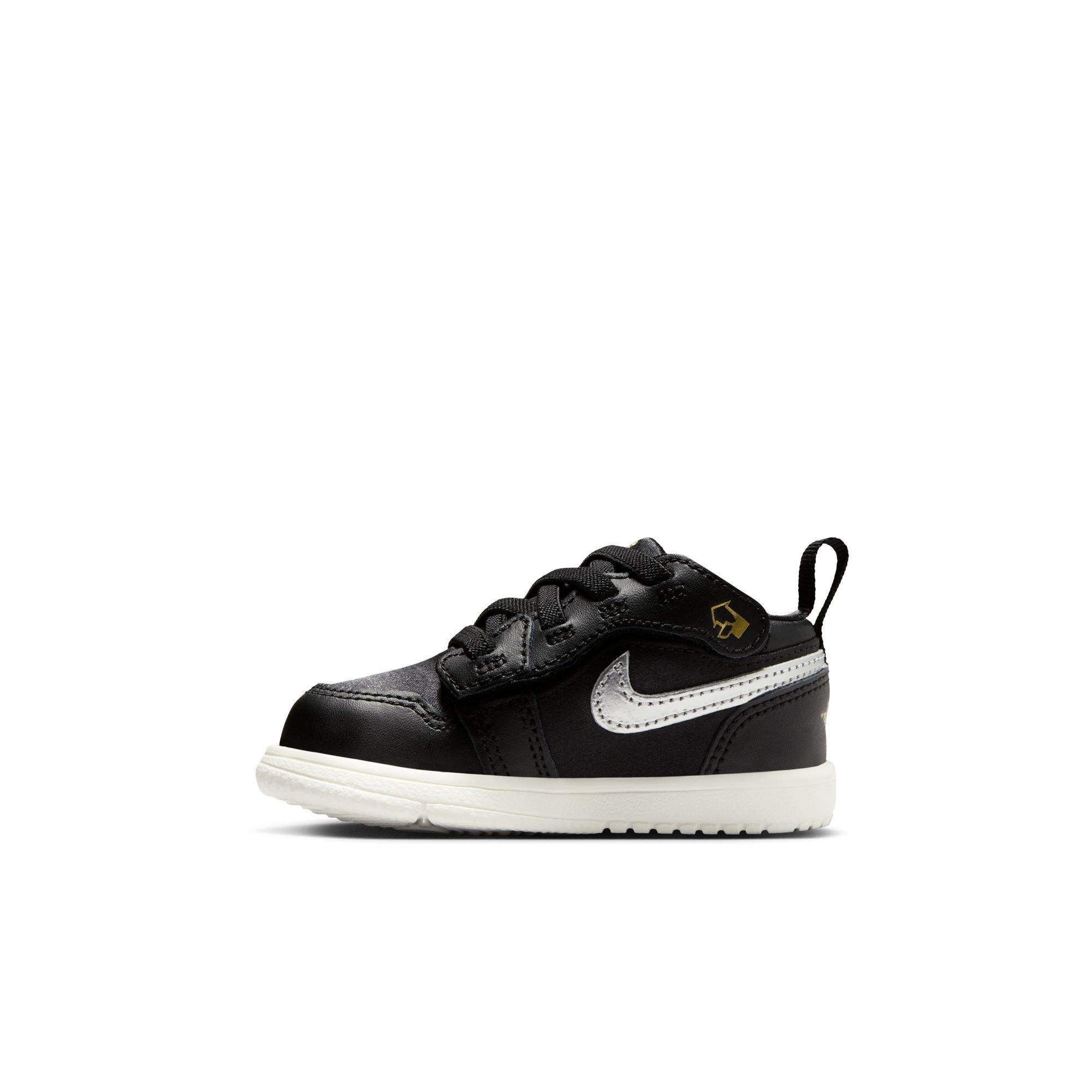 Jordan 1 Low Alt SE Toddler Boys'  "Black/Metallic Silver/Sail/Metallic Gold" Shoe