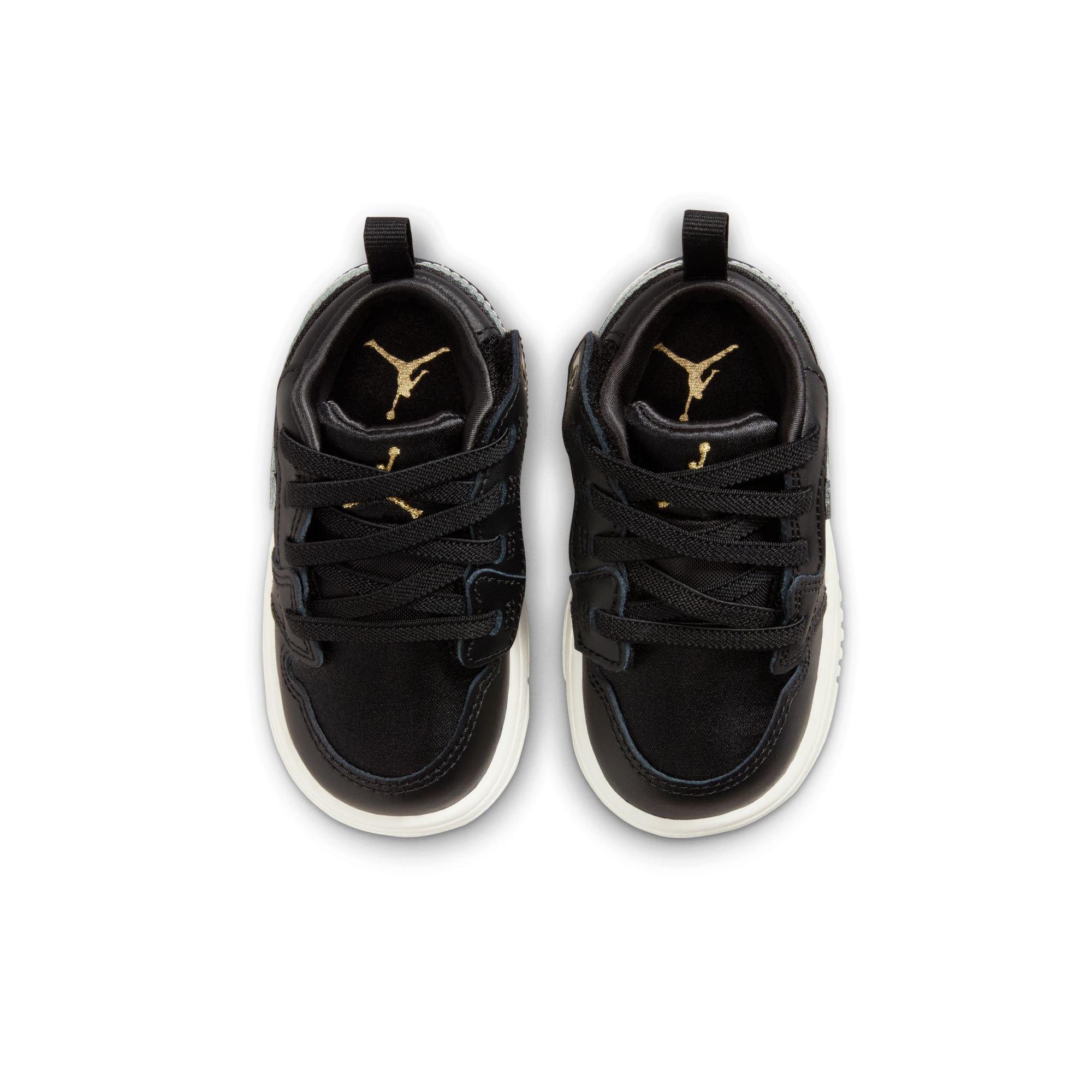 Jordan 1 Low Alt SE Toddler Boys'  "Black/Metallic Silver/Sail/Metallic Gold" Shoe