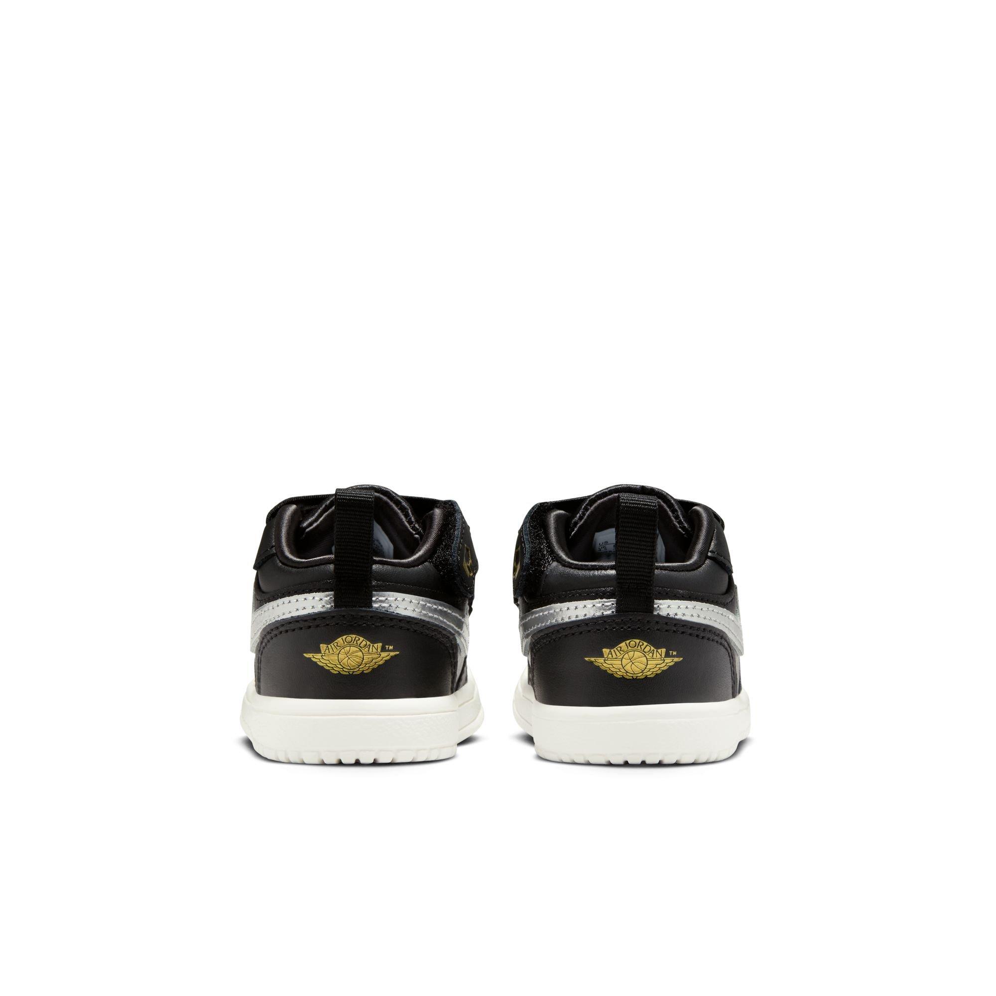 Jordan 1 Low Alt SE Toddler Boys'  "Black/Metallic Silver/Sail/Metallic Gold" Shoe