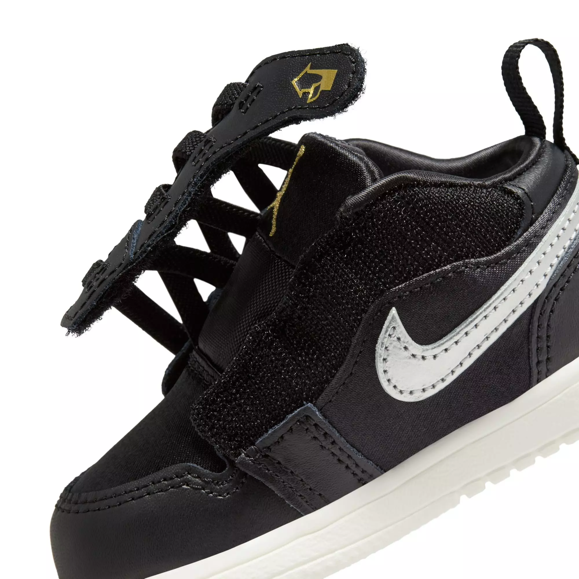 Jordan 1 Low Alt SE "Black/Metallic Silver/Sail/Metallic Gold" Toddler Boys' Shoe - BLACK/SILVER