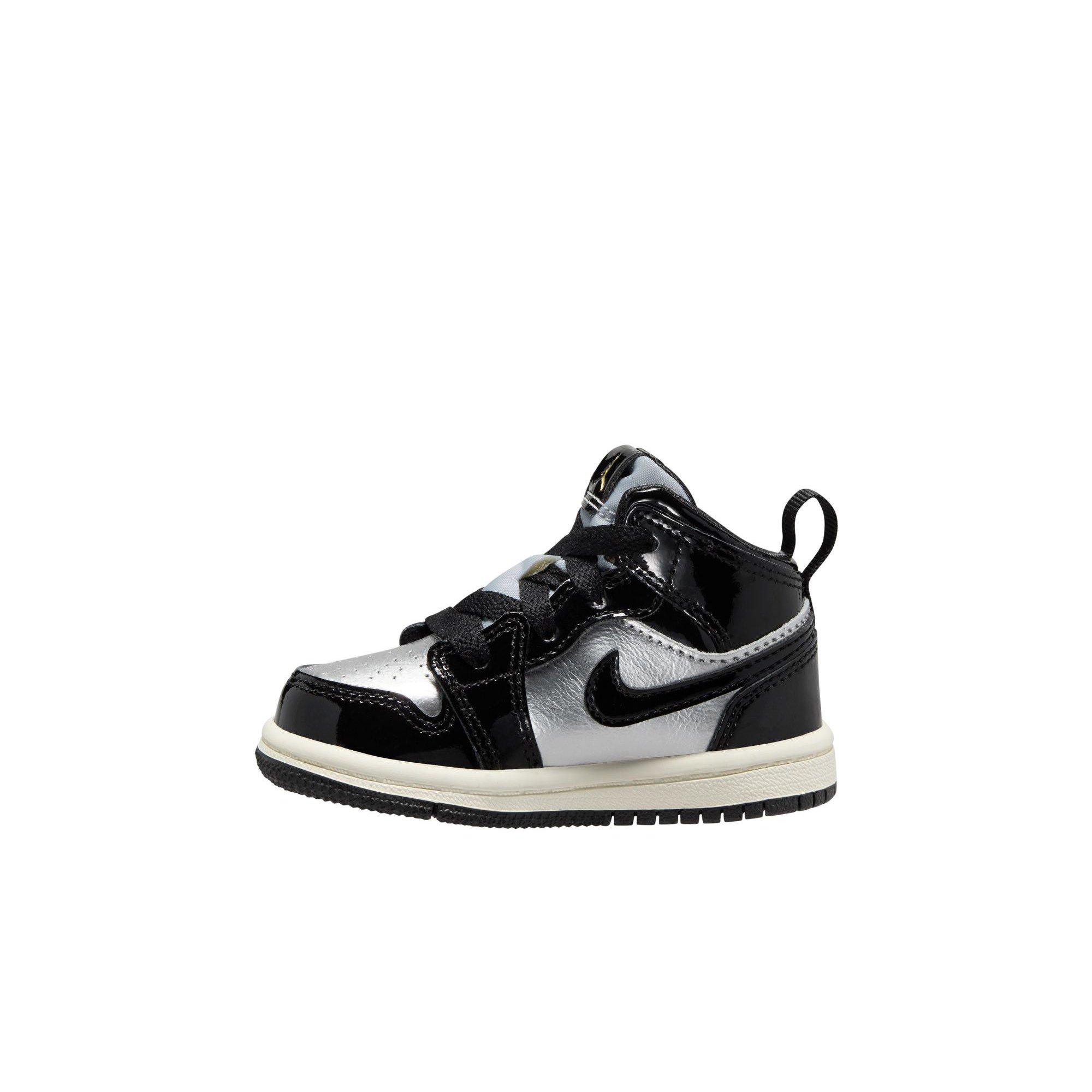 Jordan 1 Mid SE Toddler Boys' "Black/Metallic Gold/Metallic Silver" Shoe