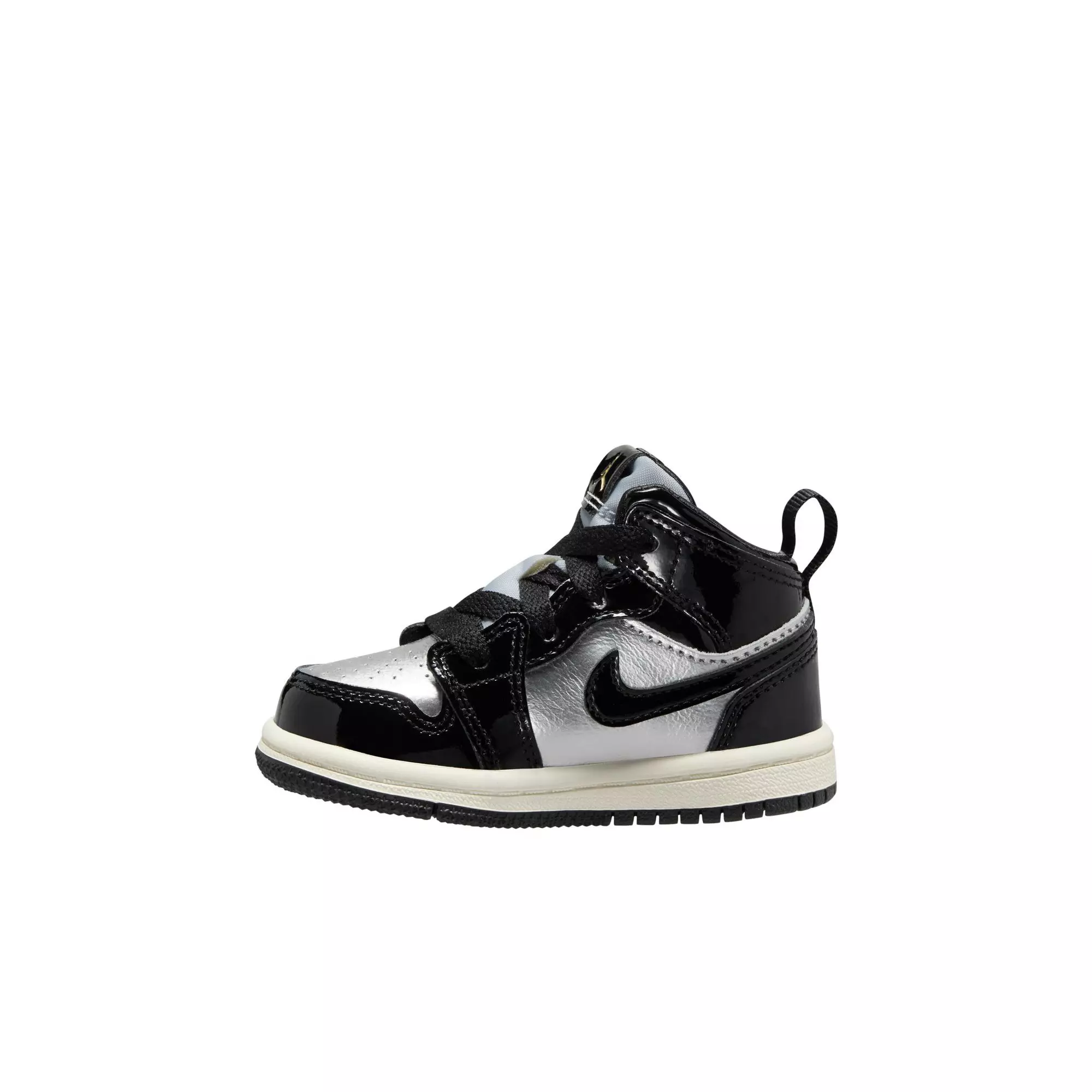 Jordan 1 Mid SE "Black/Metallic Gold/Metallic Silver" Toddler Boys' Shoe