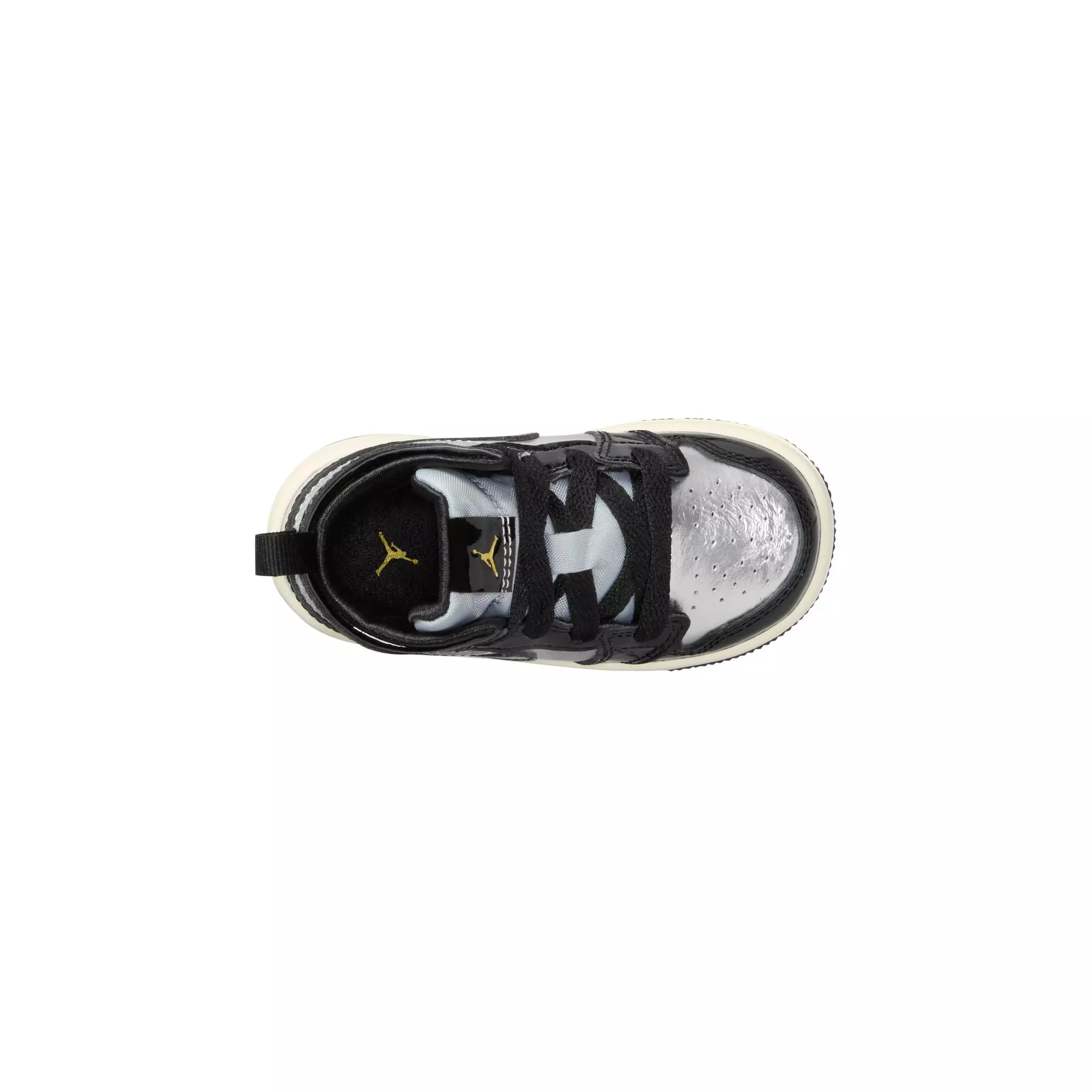 Jordan 1 Mid SE "Black/Metallic Gold/Metallic Silver" Toddler Boys' Shoe