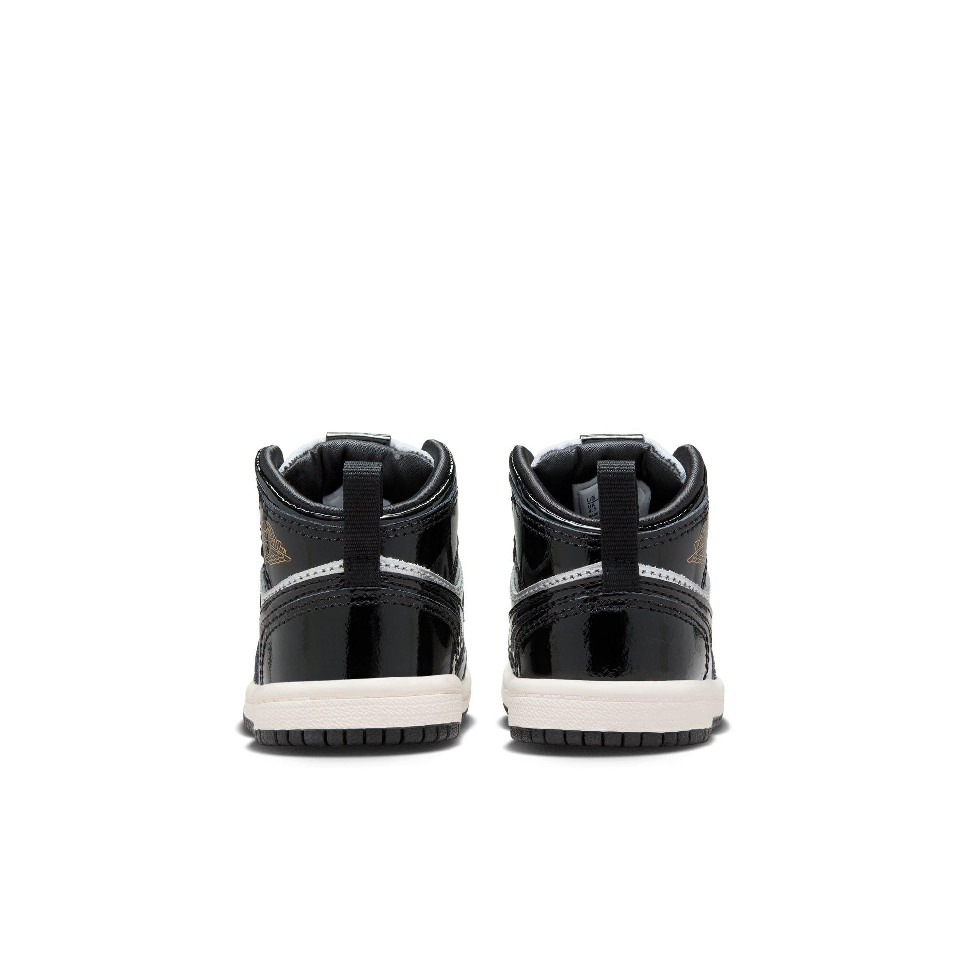 Jordan 1 Mid SE Toddler Boys' "Black/Metallic Gold/Metallic Silver" Shoe