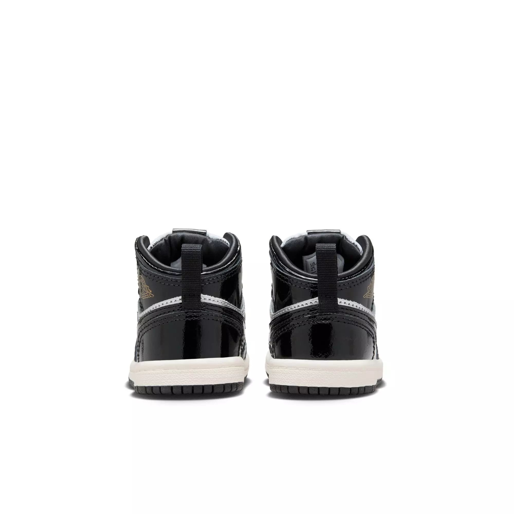 Jordan 1 Mid SE "Black/Metallic Gold/Metallic Silver" Toddler Boys' Shoe - BLACK/SILVER