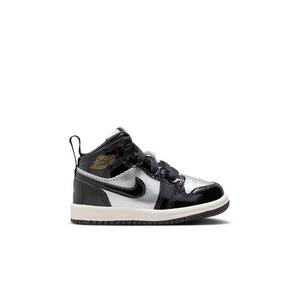 Jordan 1 Mid SE "Black/Metallic Gold/Metallic Silver" Toddler Boys' Shoe