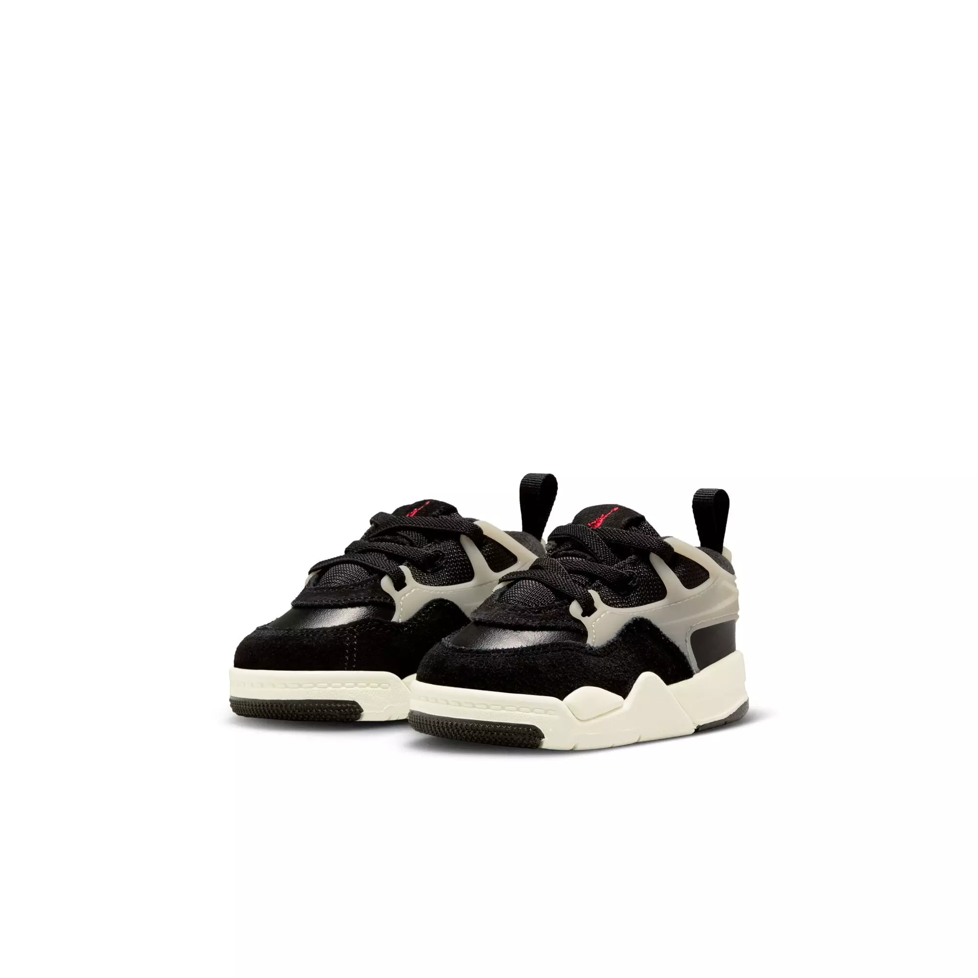 Jordan 4 RM "Black/Gym Red/Sail/Coconut Milk" Toddler Boys' Shoe - BLACK/TAN