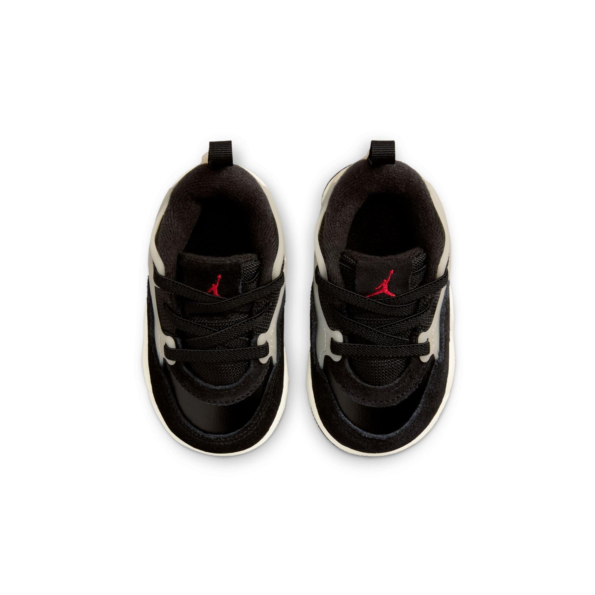 Jordan 4 RM Toddler Boys' "Black/Gym Red/Sail/Coconut Milk" Shoe
