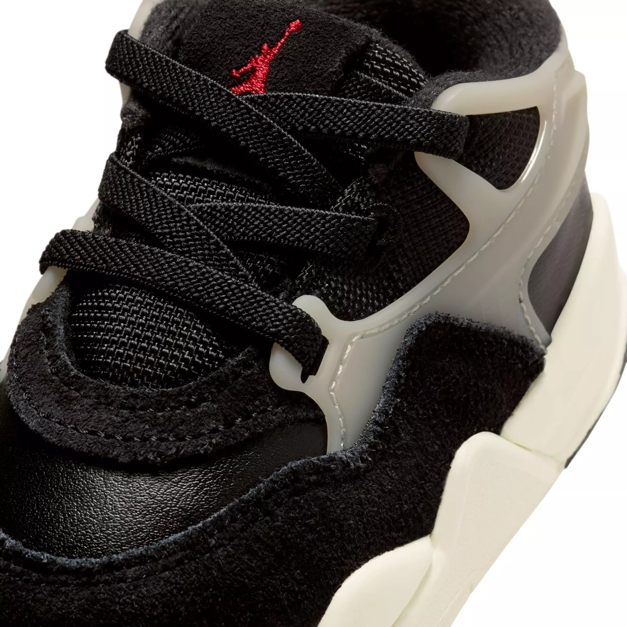 Jordan 4 RM "Black/Gym Red/Sail/Coconut Milk" Toddler Boys' Shoe - BLACK/TAN