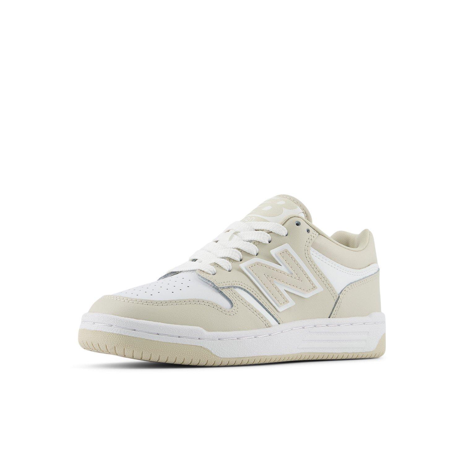 New Balance 480 Grade School Girls' "White/Beige" Shoe