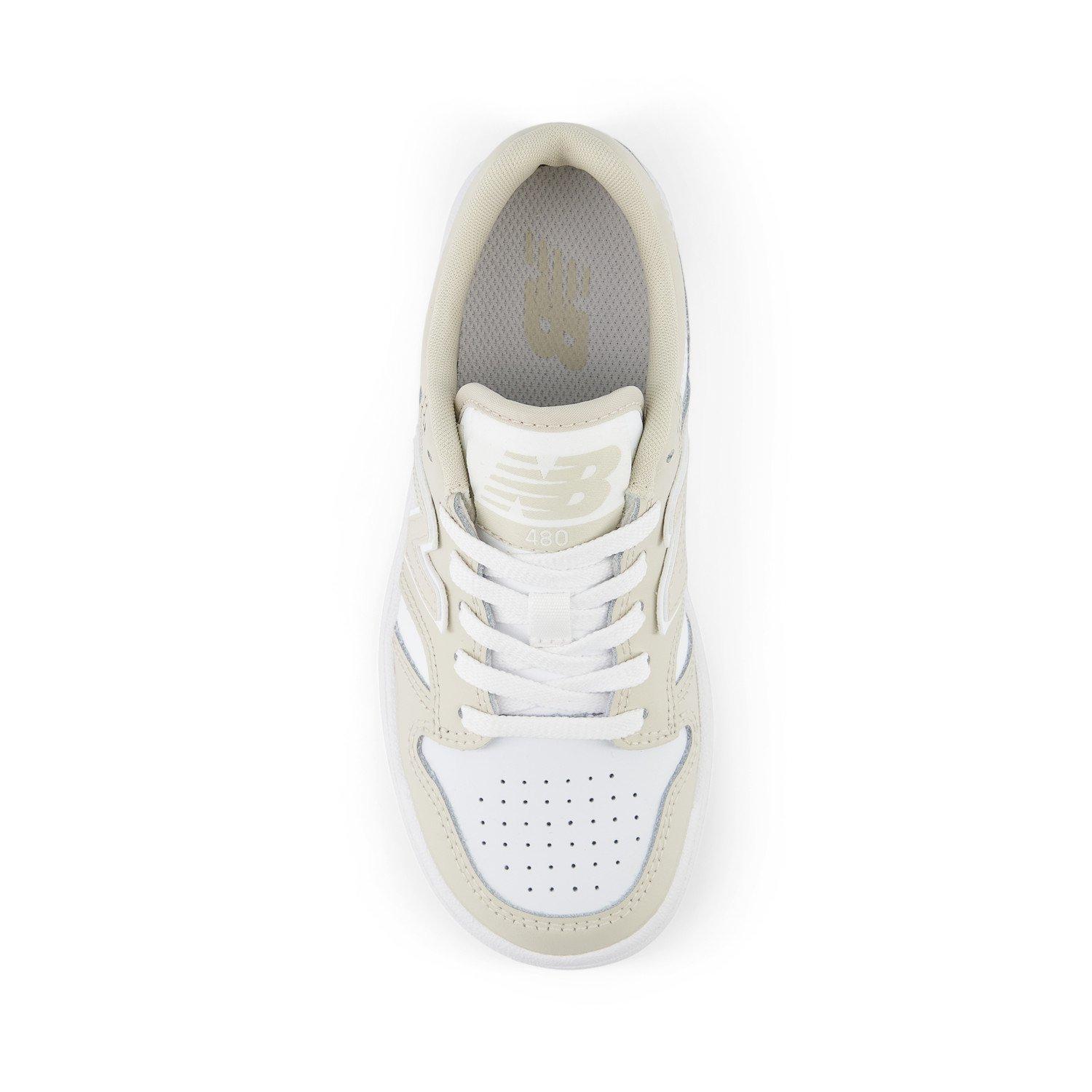 New Balance 480 Preschool Girls' "White/Beige" Shoe