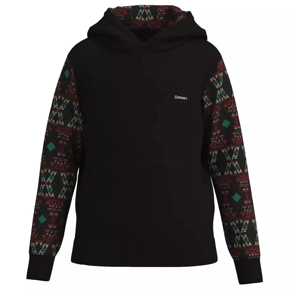 Hooey Big Boys' Legendary Pullover Hoodie - BLACK/GREY