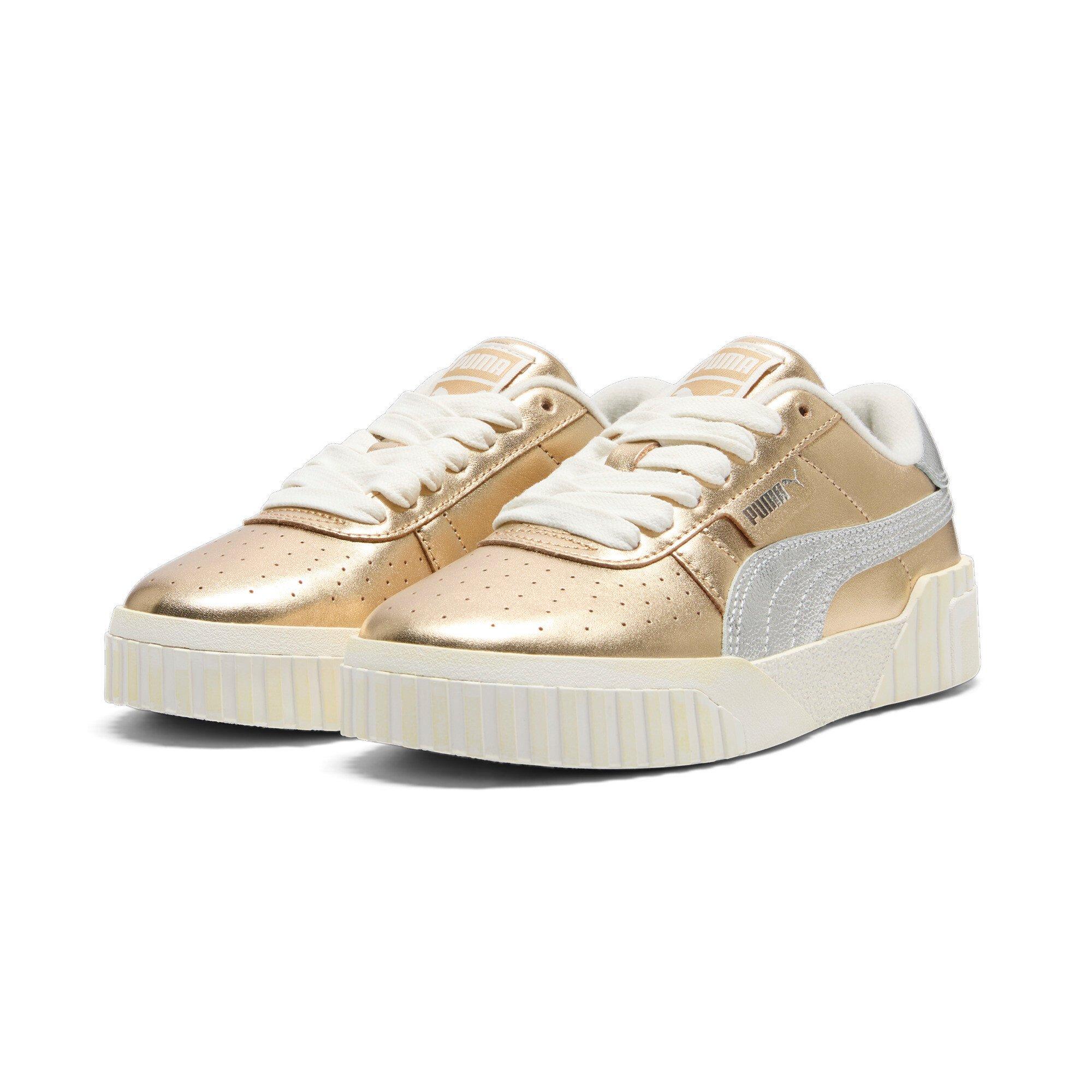 PUMA Cali Mixed "White/Gold/Silver" Grade School Metals Girls' Shoe