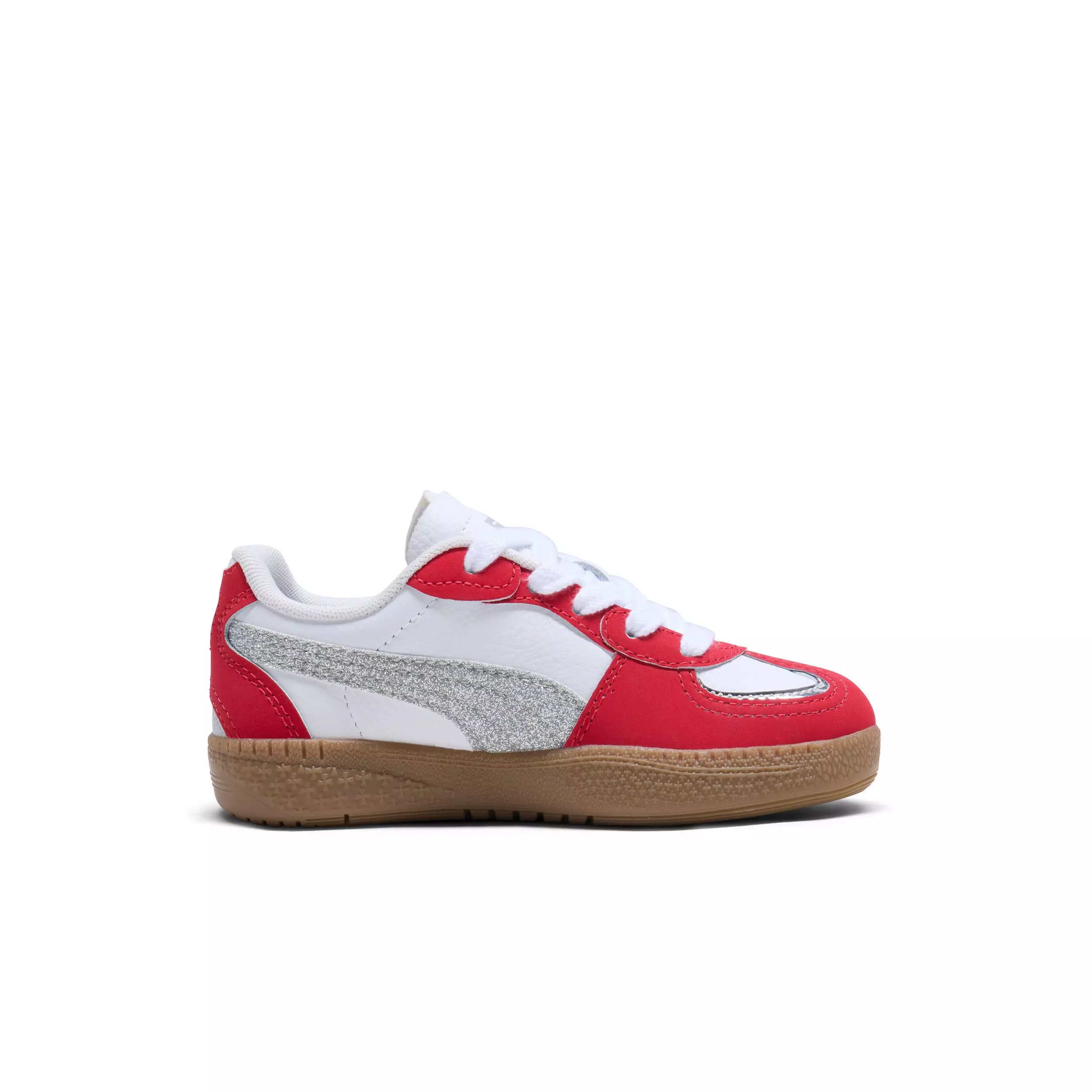 PUMA Palermo OG Moda "Holiday Glitz" Preschool Girls' Shoe - RED/SILVER