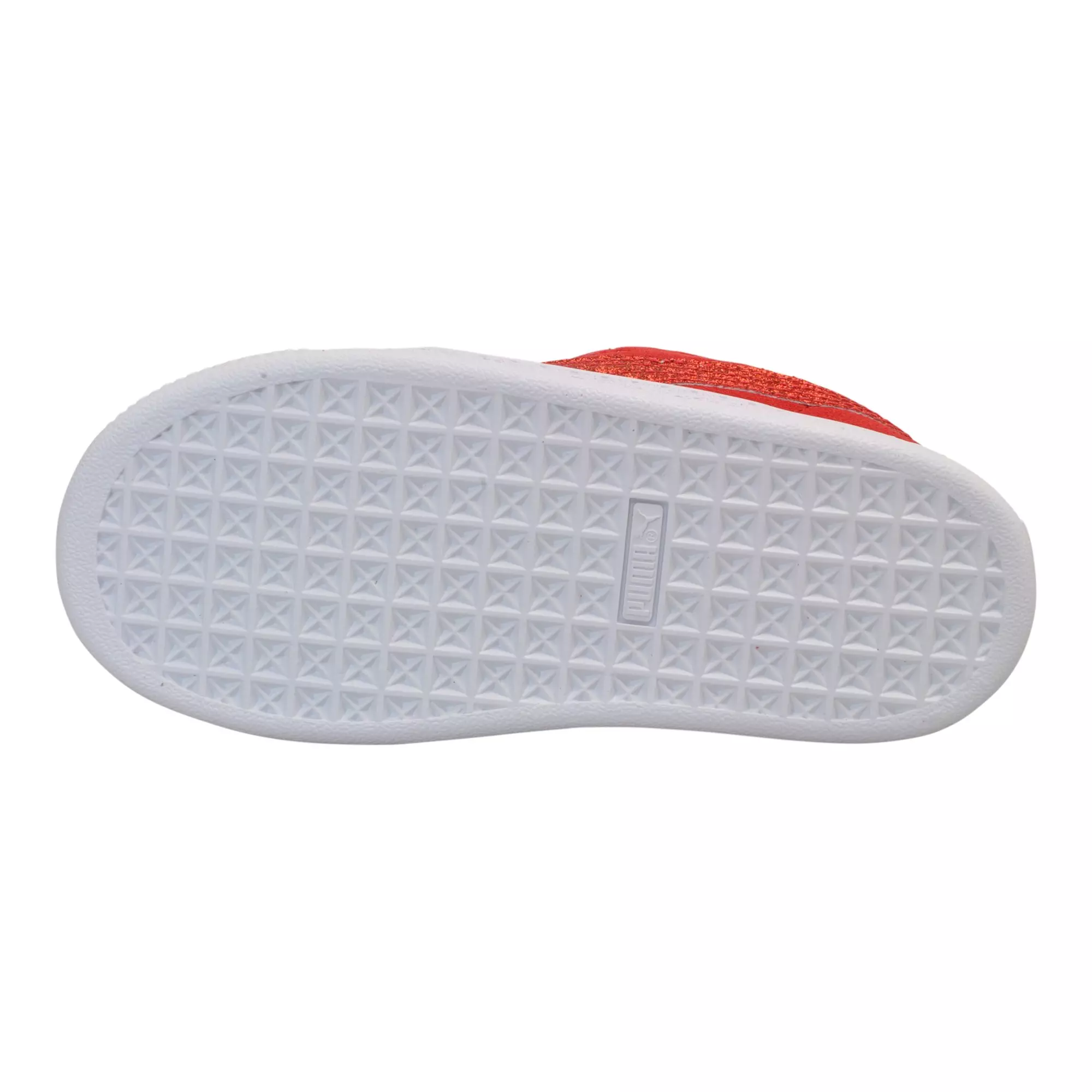 PUMA Suede XXI "Holiday Glitz" Toddler Girls' Shoe - RED/SILVER