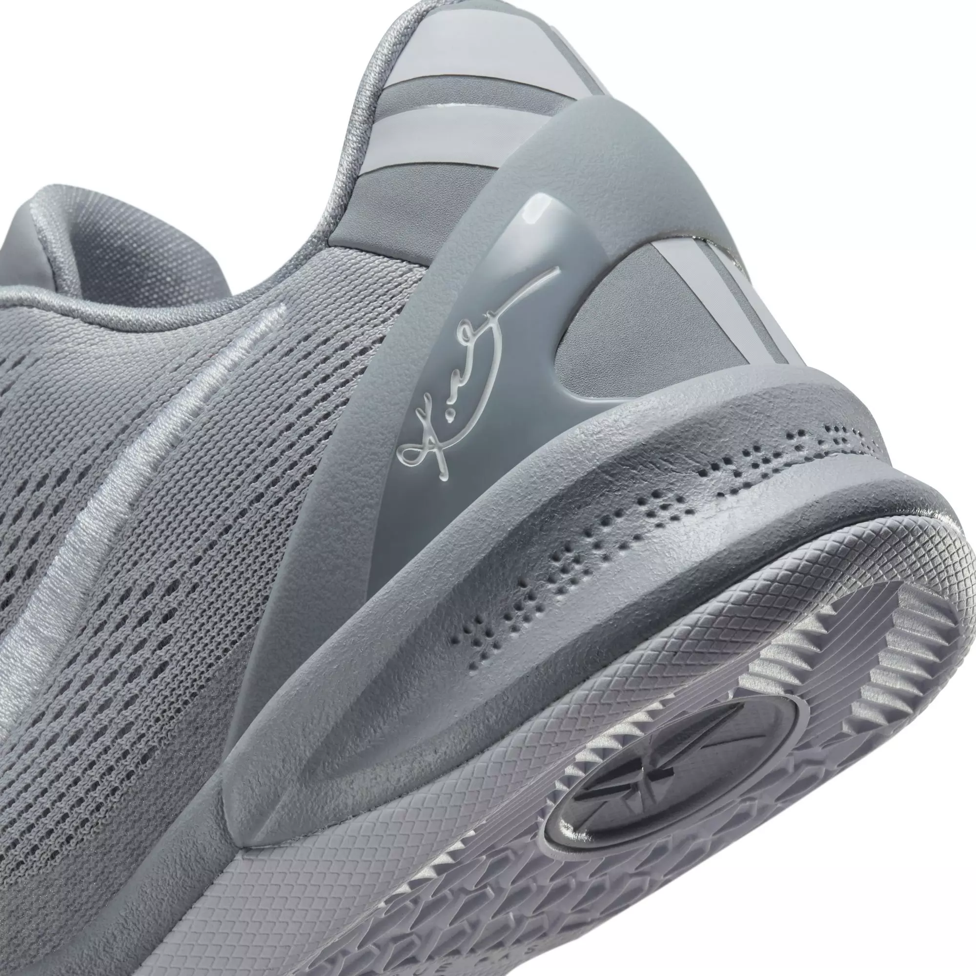 Nike Kobe 8 "Wolf Grey" Grade School Kids' Basketball Shoe - WOLF GREY/WHITE