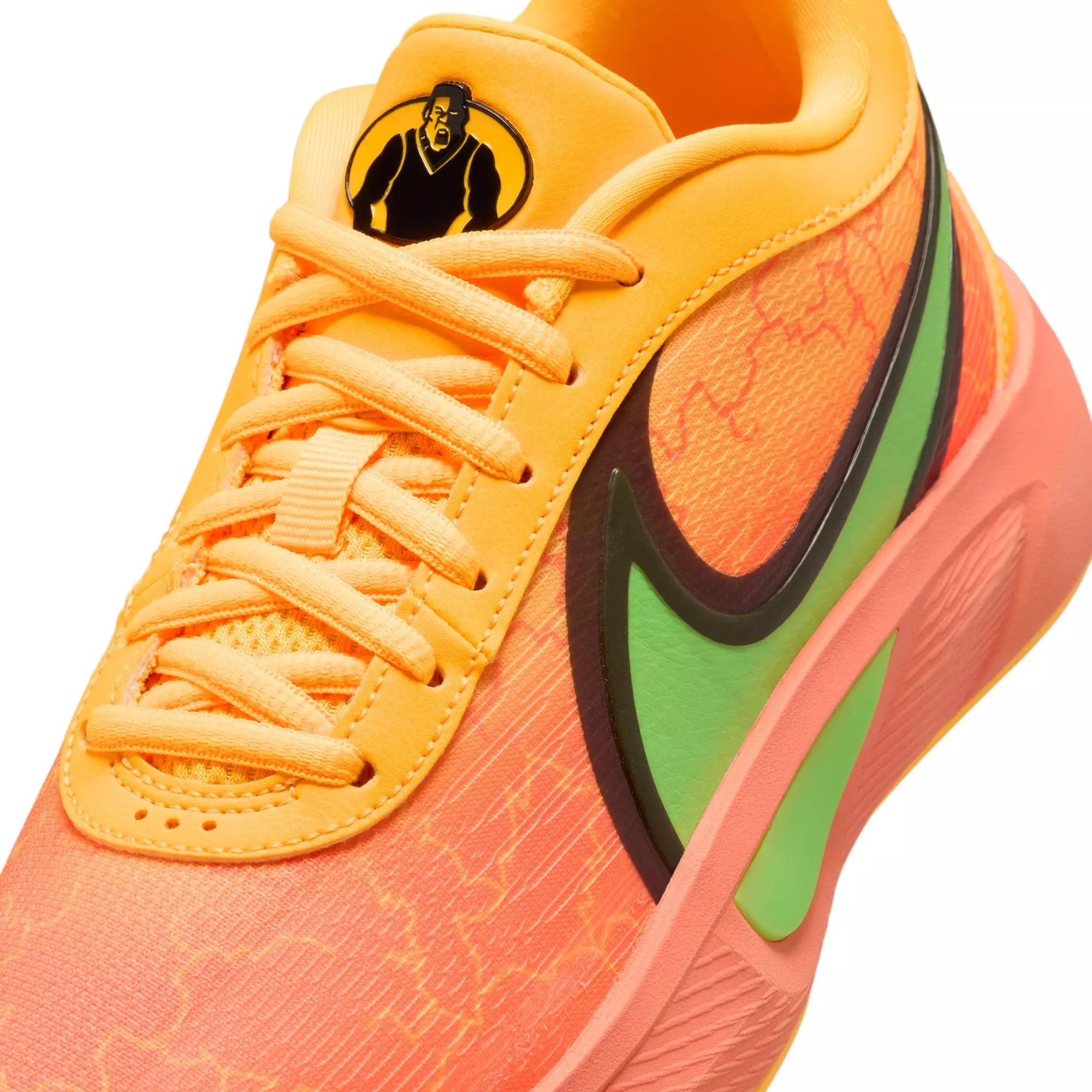 Nike Freak 6 "Fright Night" Grade School Kids' Basketball Shoe - WILD MANGO/ACTION GREEN/BLACK