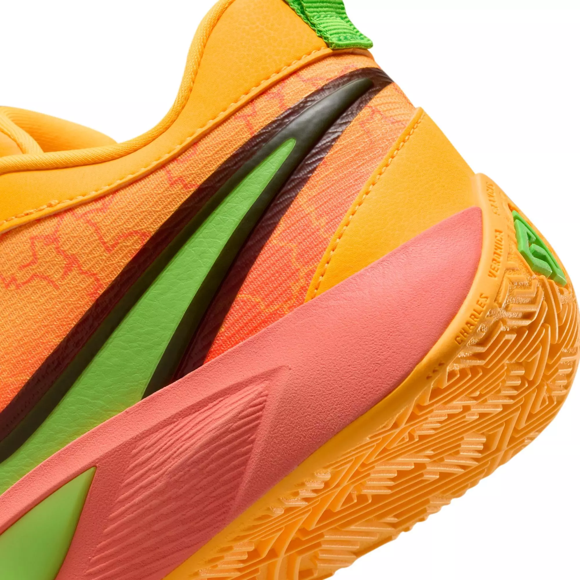 Nike Freak 6 "Fright Night" Grade School Kids' Basketball Shoe - WILD MANGO/ACTION GREEN/BLACK