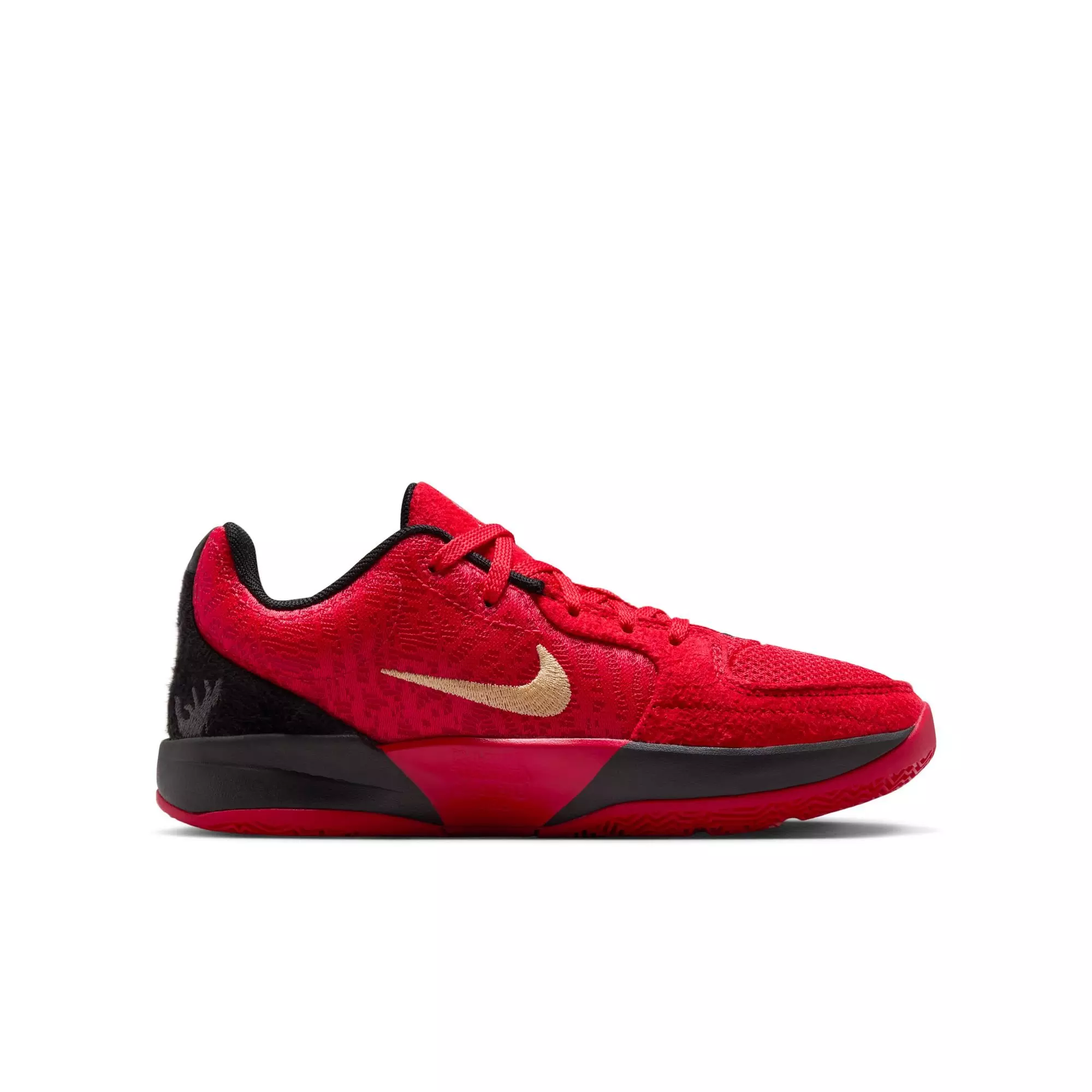 Nike Ja 2 "Nightmare" Grade School Kids' Basketball Shoe - UNIVERSITY RED/CELESTIAL GOLD/BLACK