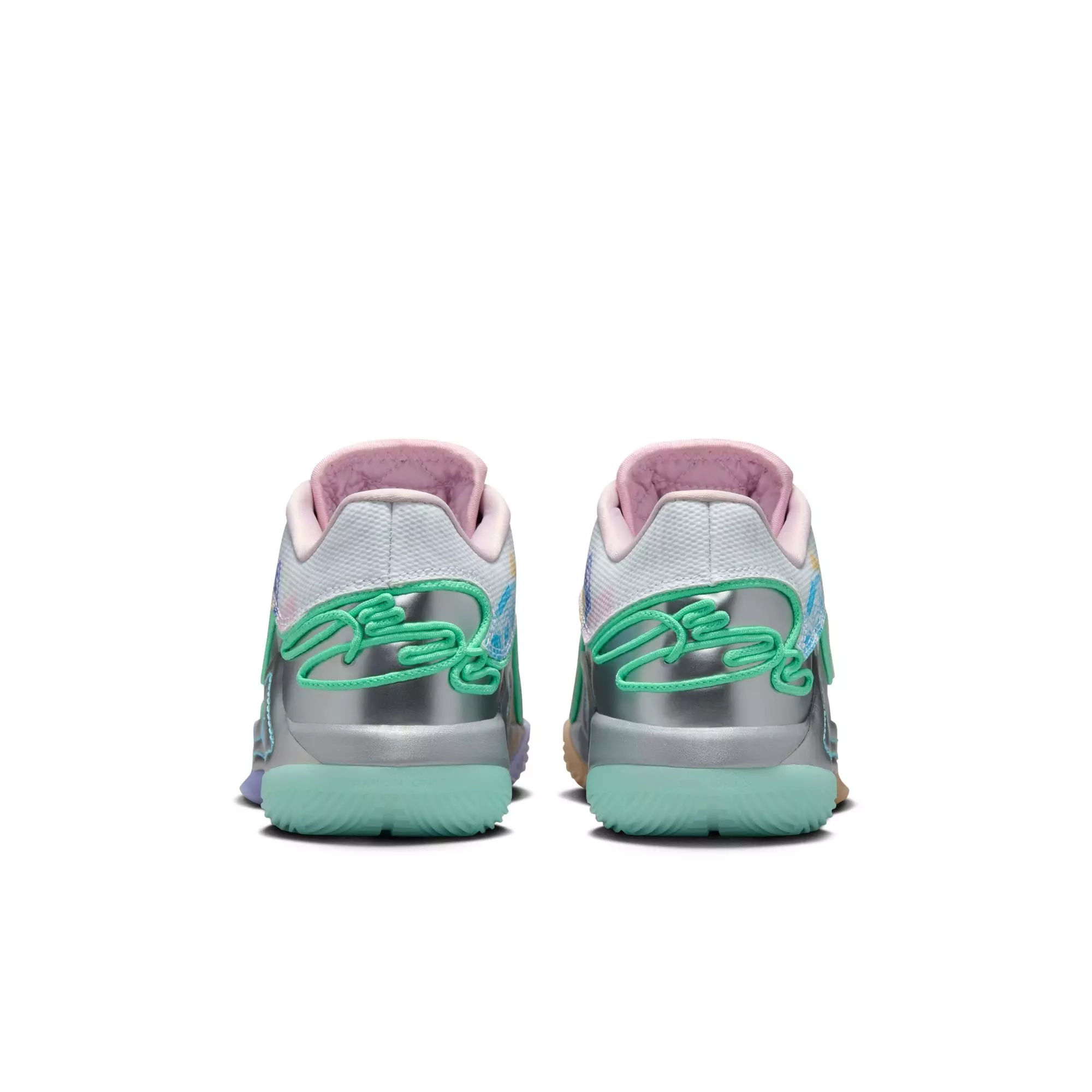 Nike LeBron XXII "Currency" Grade School Kids' Basketball Shoe - BALTIC BLUE/GREEN GLOW/PINK FOAM