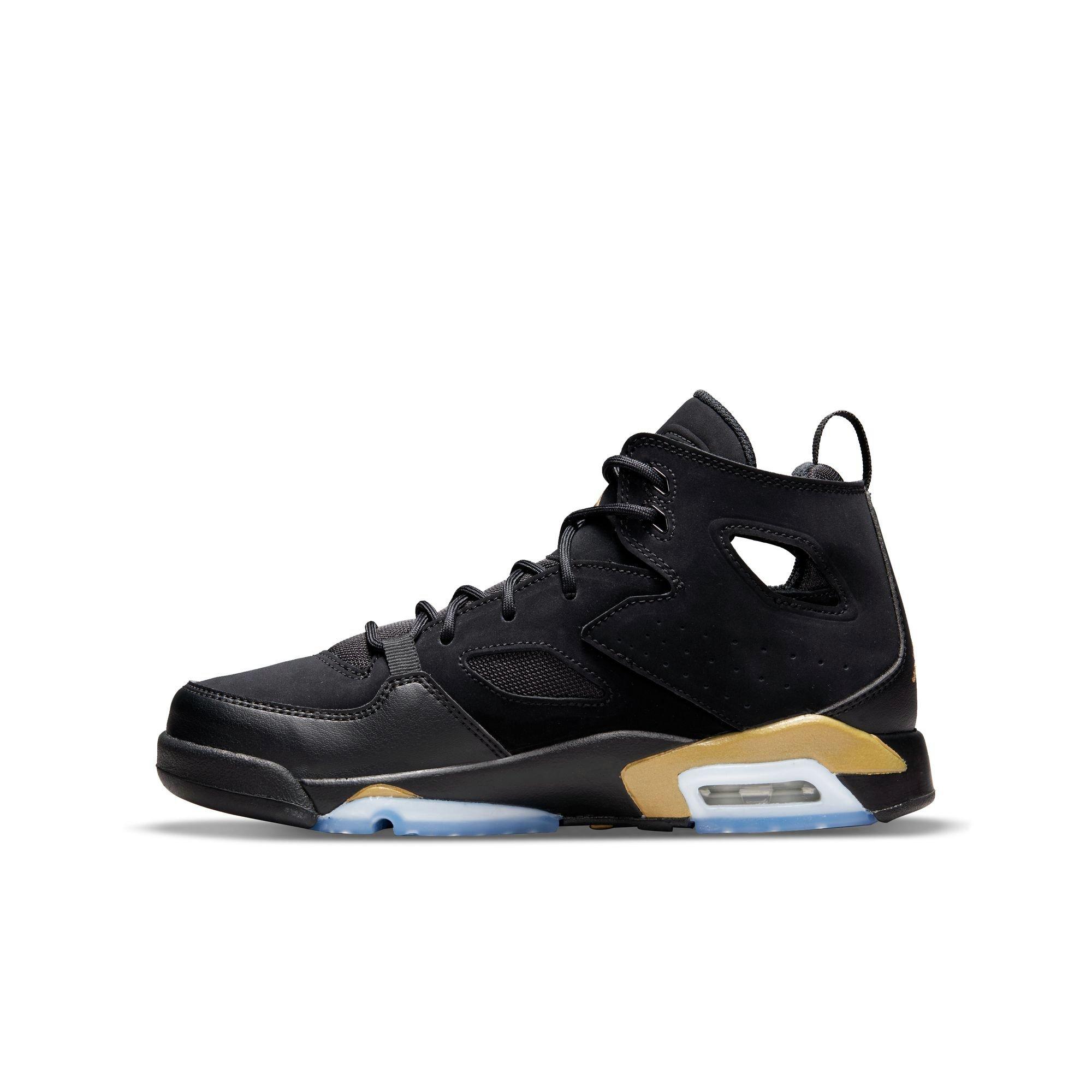 Jordan Flight Club '91 Grade School Boys' "Black/Metallic Gold" Shoe