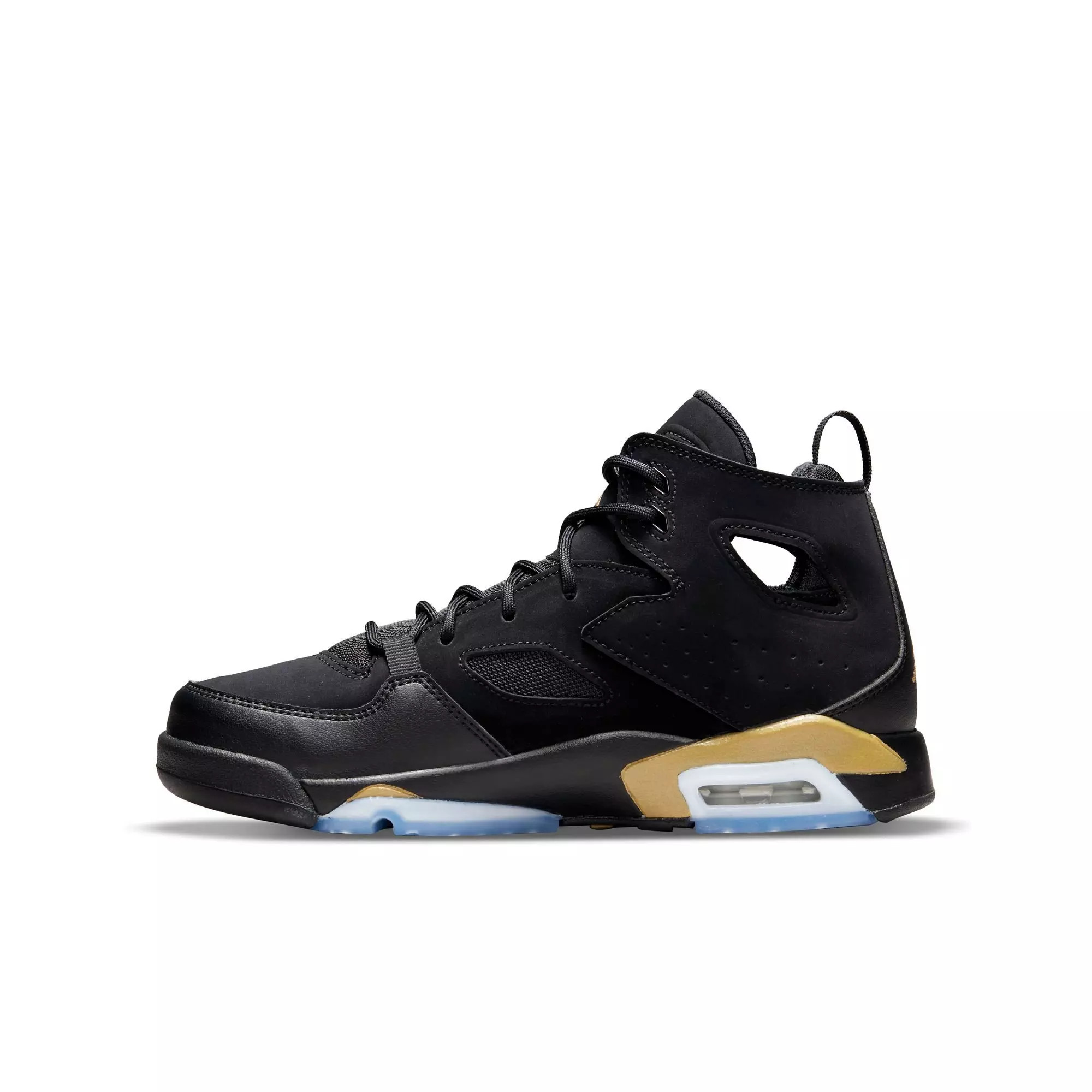 Jordan Flight Club '91 "Black/Metallic Gold" Grade School Boys' Shoe - BLACK/GOLD