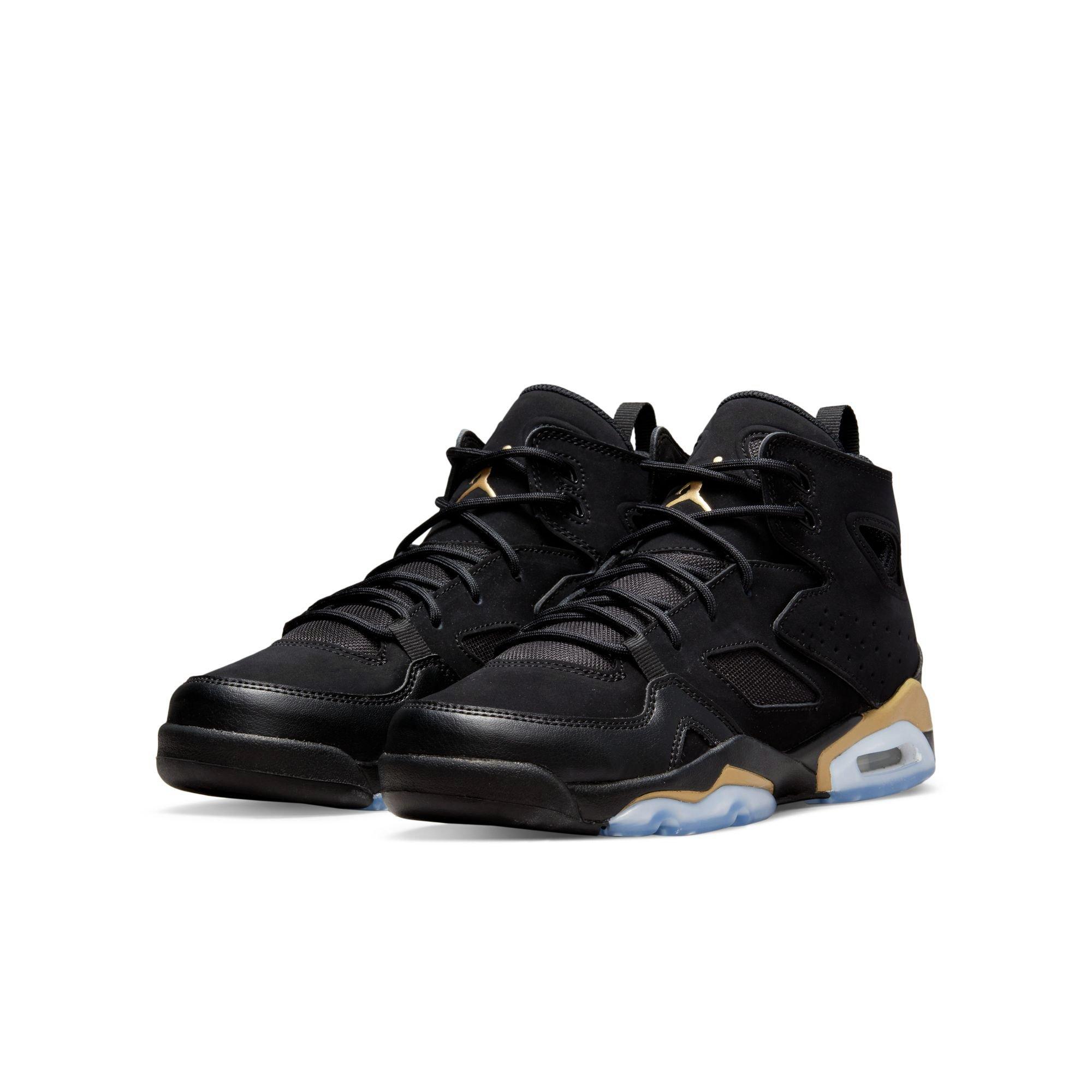 Jordan Flight Club '91 Grade School Boys' "Black/Metallic Gold" Shoe