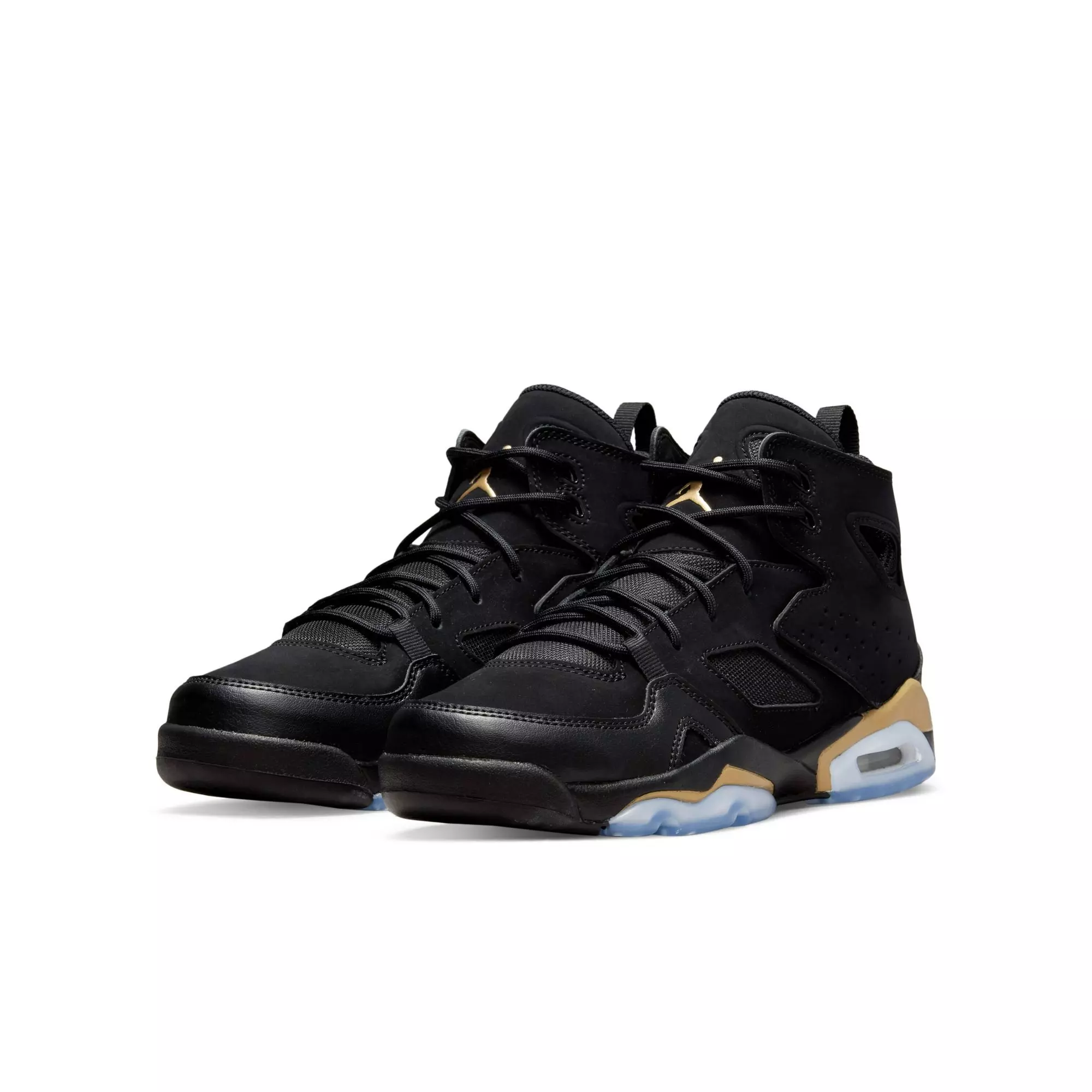 Jordan Flight Club '91 "Black/Metallic Gold" Grade School Boys' Shoe - BLACK/GOLD