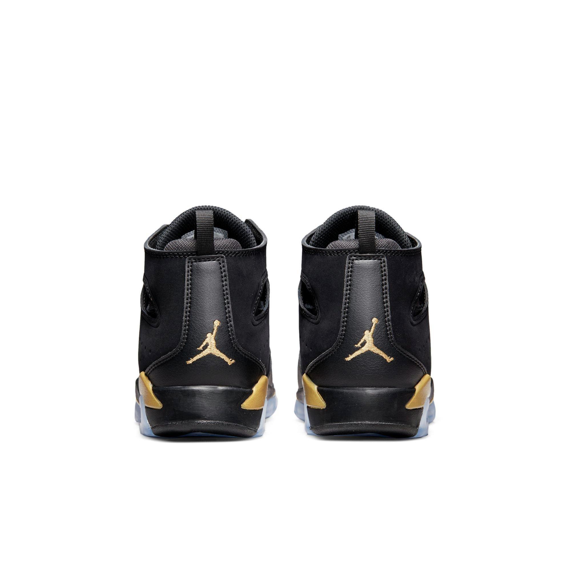 Jordan Flight Club '91 Grade School Boys' "Black/Metallic Gold" Shoe
