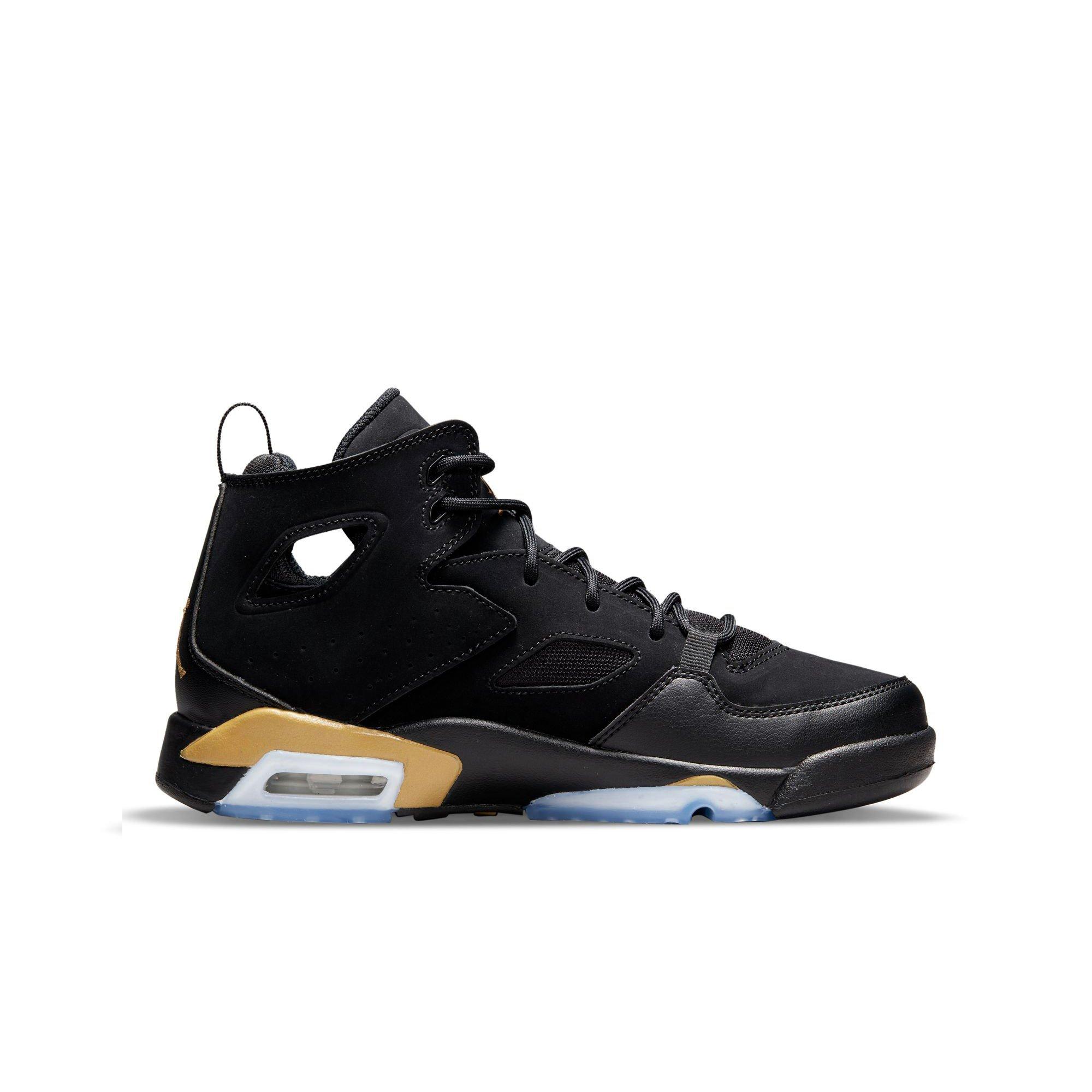 Jordan Flight Club '91 Grade School Boys' "Black/Metallic Gold" Shoe