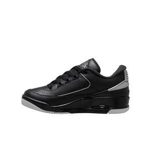 Jordan 2/3 "Black/Metallic Silver" Grade School Boys' Shoe