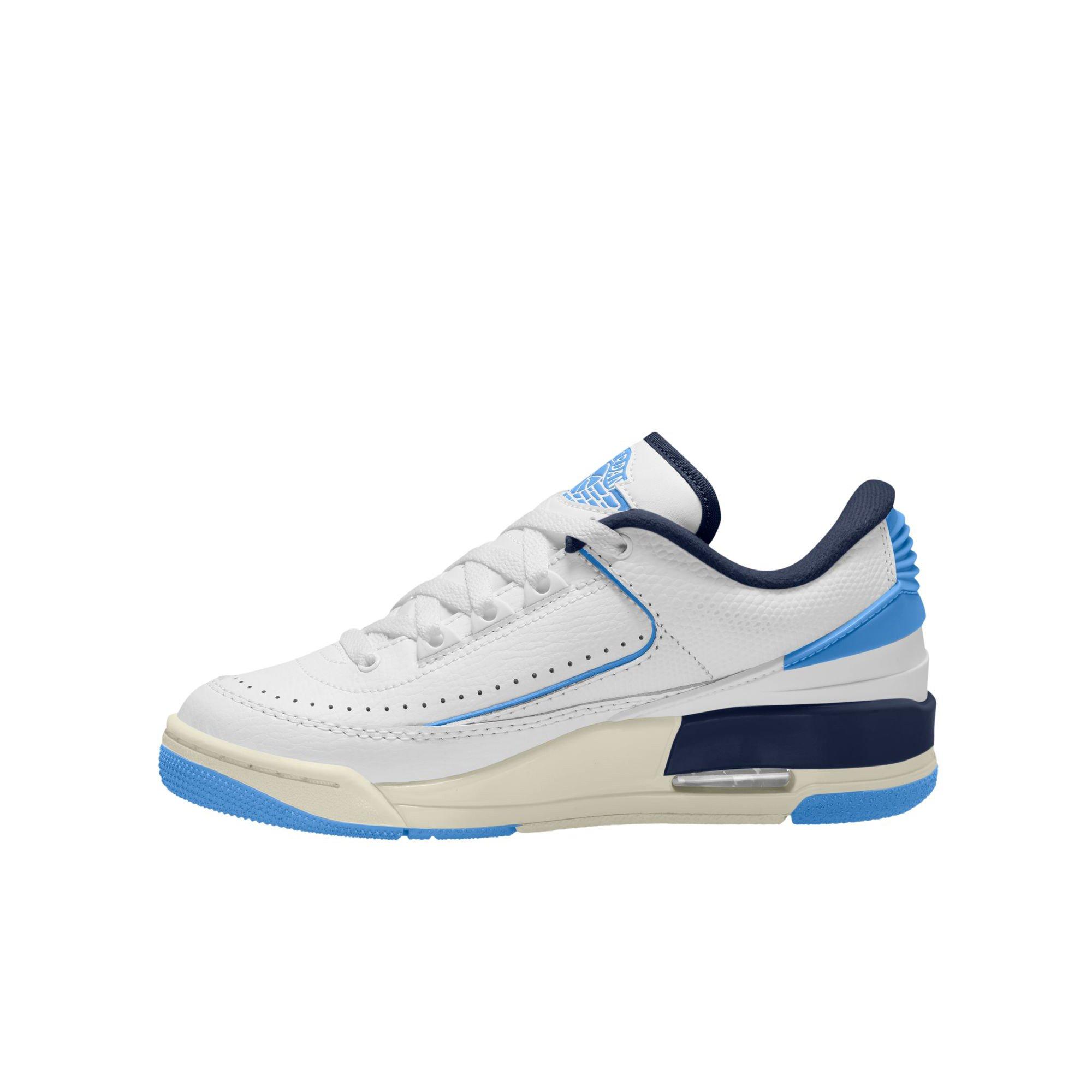 Jordan 2/3 Grade School Boys'"White/University Blue/Midnight Navy/Sail" Shoe