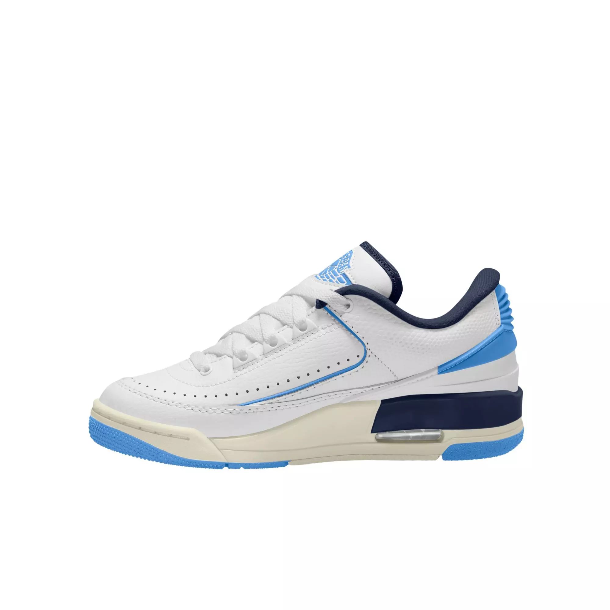 Jordan 2/3 "White/University Blue/Midnight Navy/Sail" Grade School Boys' Shoe
