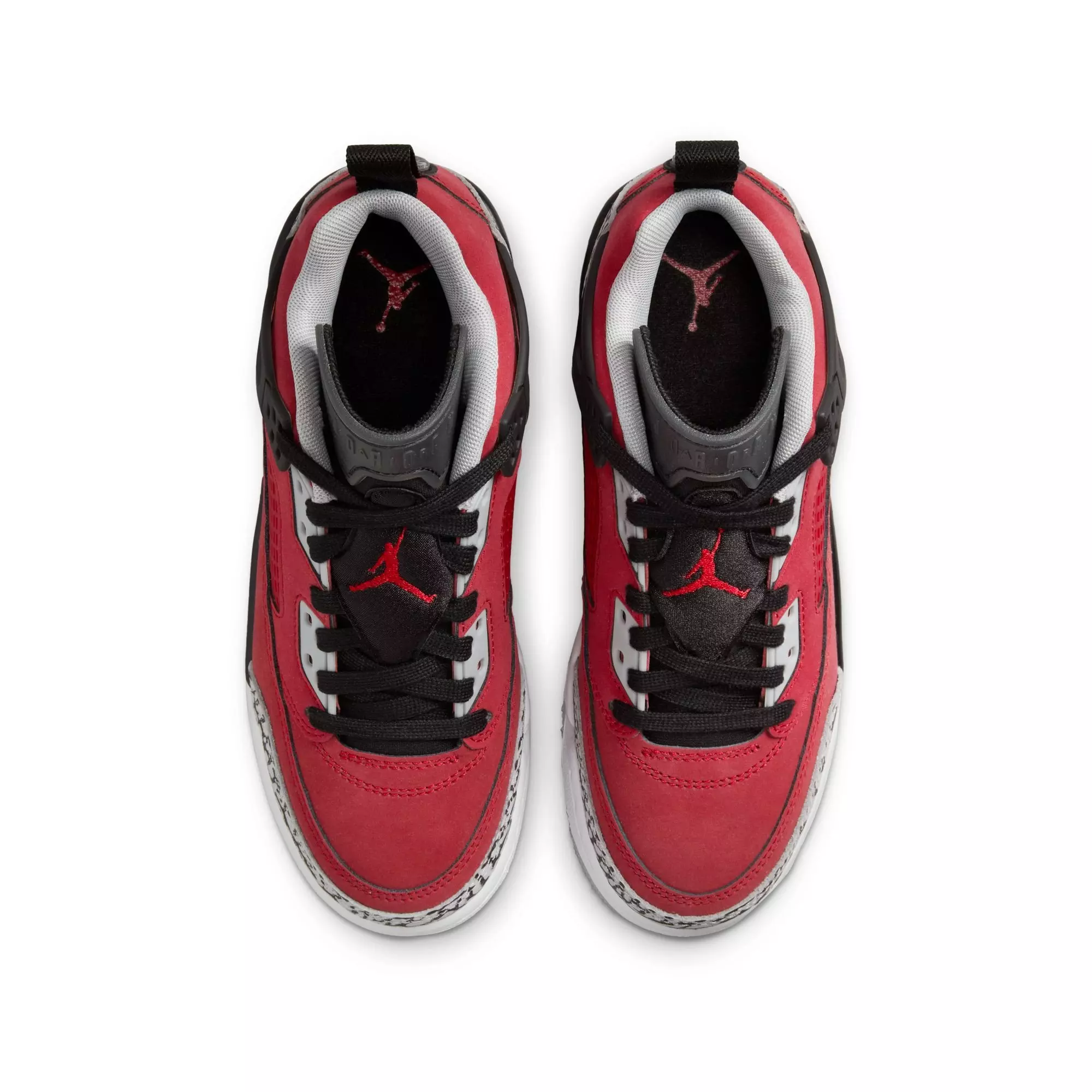 Jordan Spizike Low "Gym Red/Black/Wolf Grey/Cool Grey" Grade School Boys' Shoe - RED/BLACK/WHITE