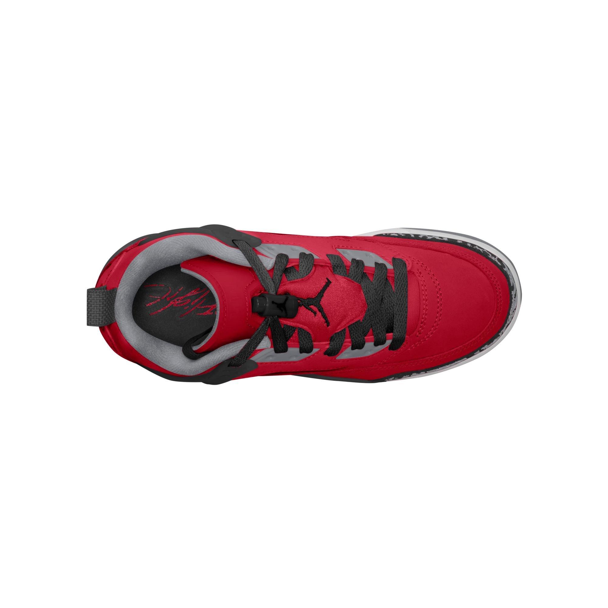 Jordan Spizike Low Grade School Boys' "Gym Red/Black/Wolf Grey/Cool Grey" Shoe