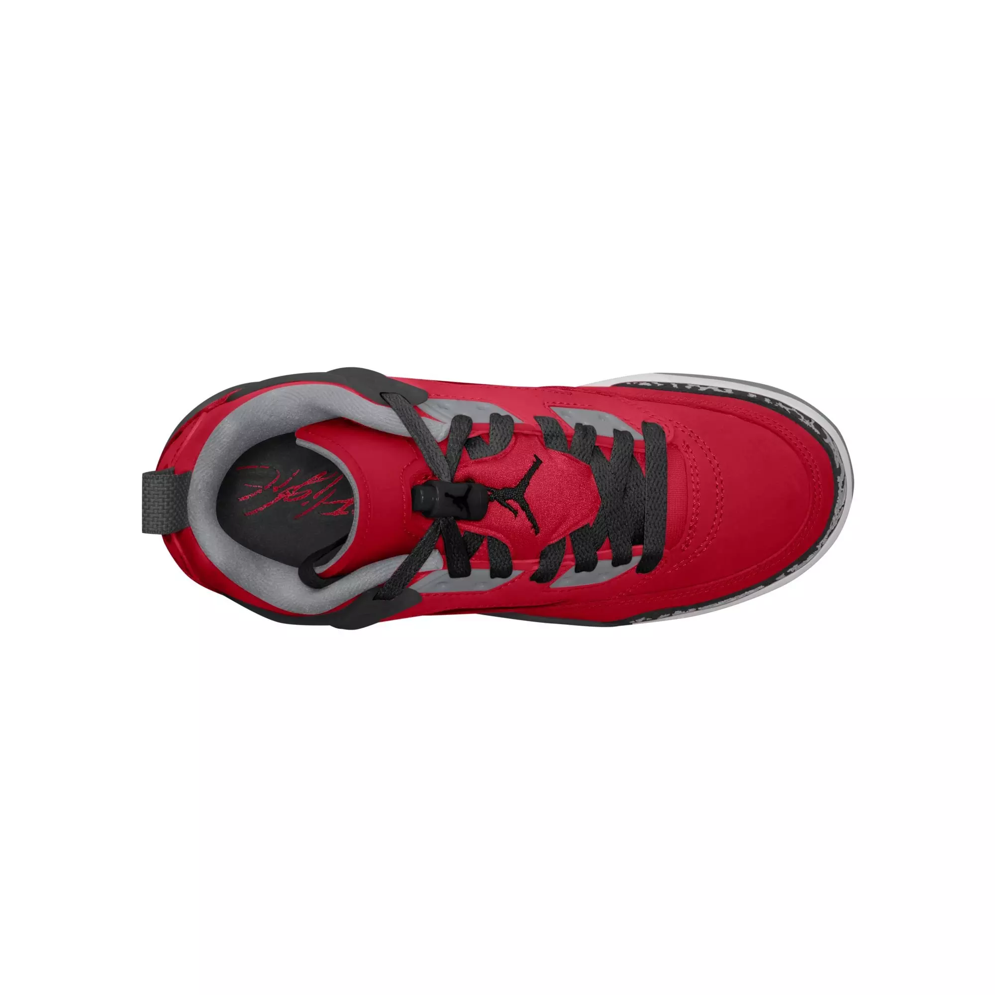 Jordan Spizike Low "Gym Red/Black/Wolf Grey/Cool Grey" Grade School Boys' Shoe - RED/BLACK/WHITE