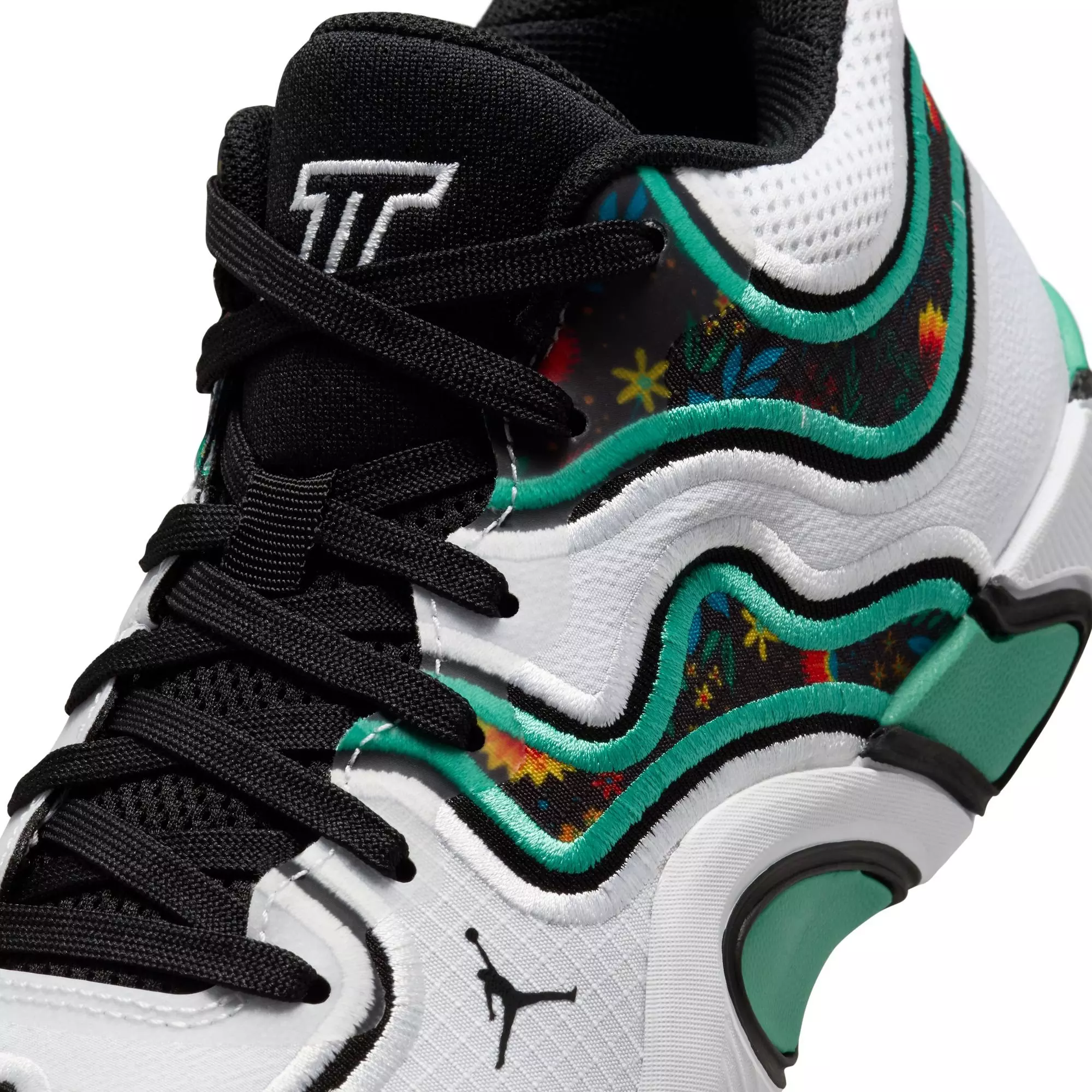 Jordan Tatum 3 "Welcome to the Garden" Grade School Kids' Basketball Shoe - WHITE/BLACK/KINETIC GREEN