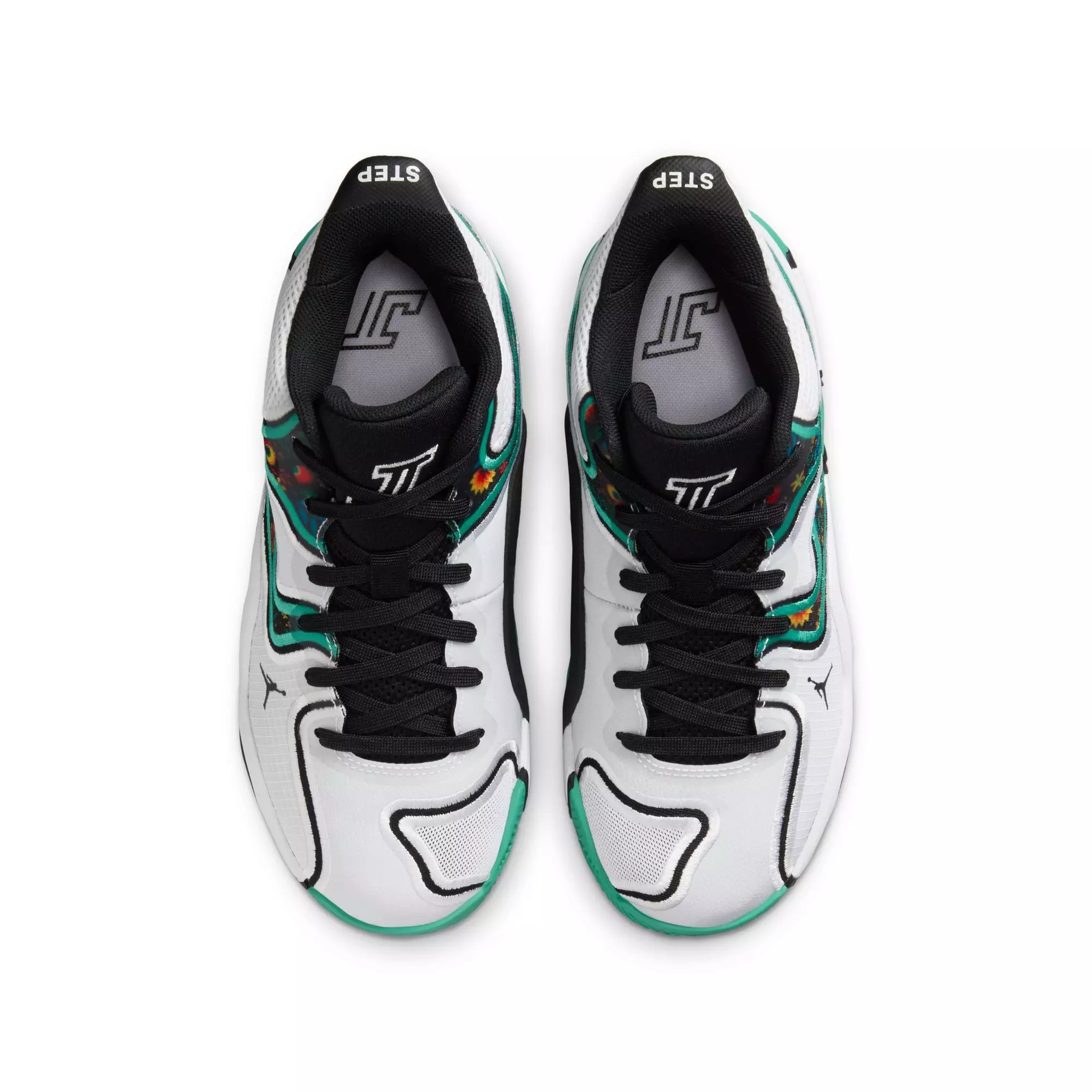 Jordan Tatum 3 "Welcome to the Garden" Grade School Kids' Basketball Shoe - WHITE/BLACK/KINETIC GREEN