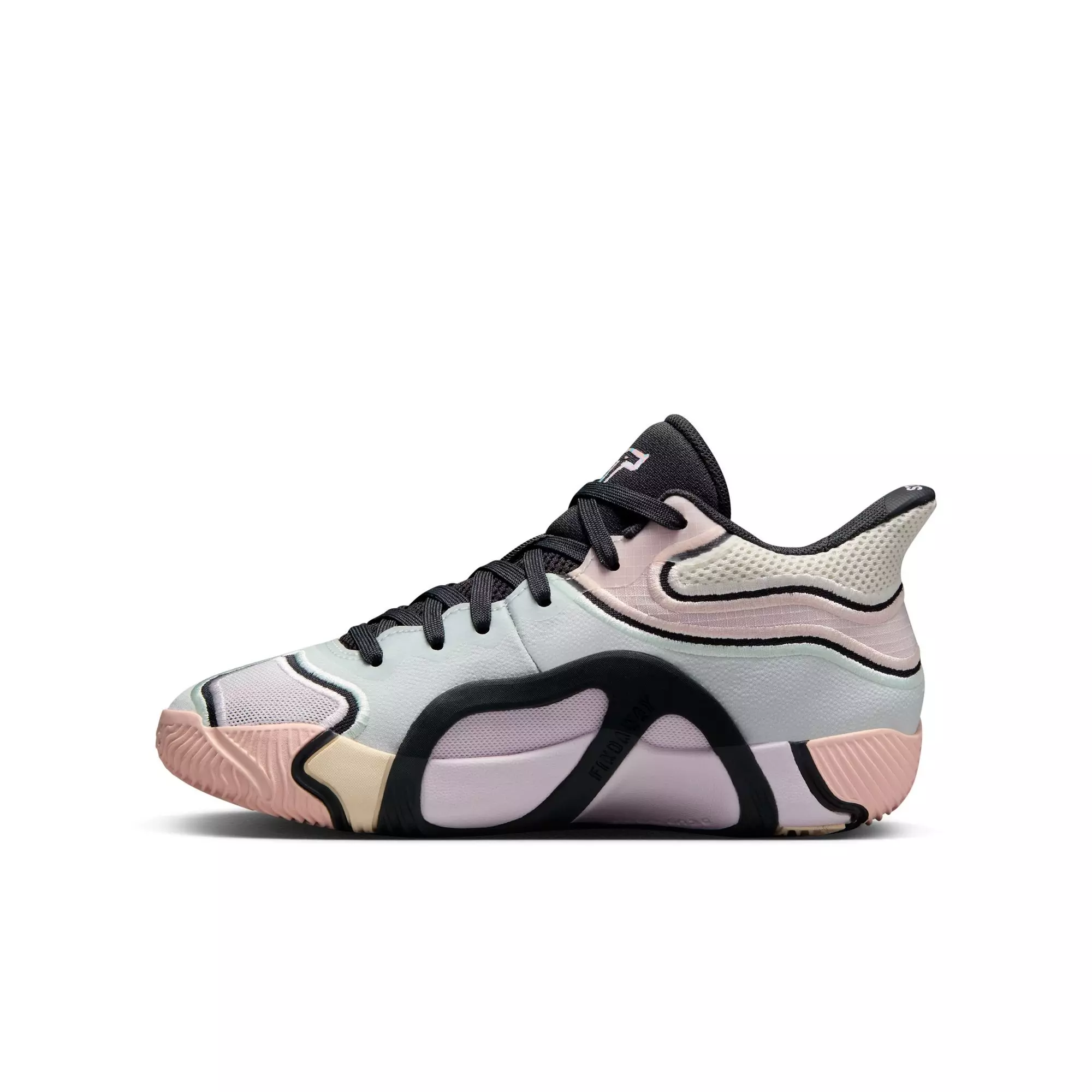 Jordan Tatum 3 "Sidewalk Chalk" Grade School Kids' Basketball Shoe - ANTHRACITE/PALE IVORY/ORANGE PEARL