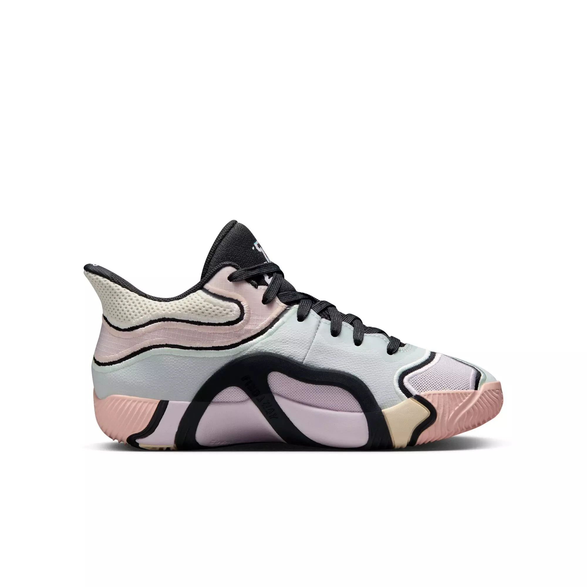 Jordan Tatum 3 "Sidewalk Chalk" Grade School Kids' Basketball Shoe - ANTHRACITE/PALE IVORY/ORANGE PEARL