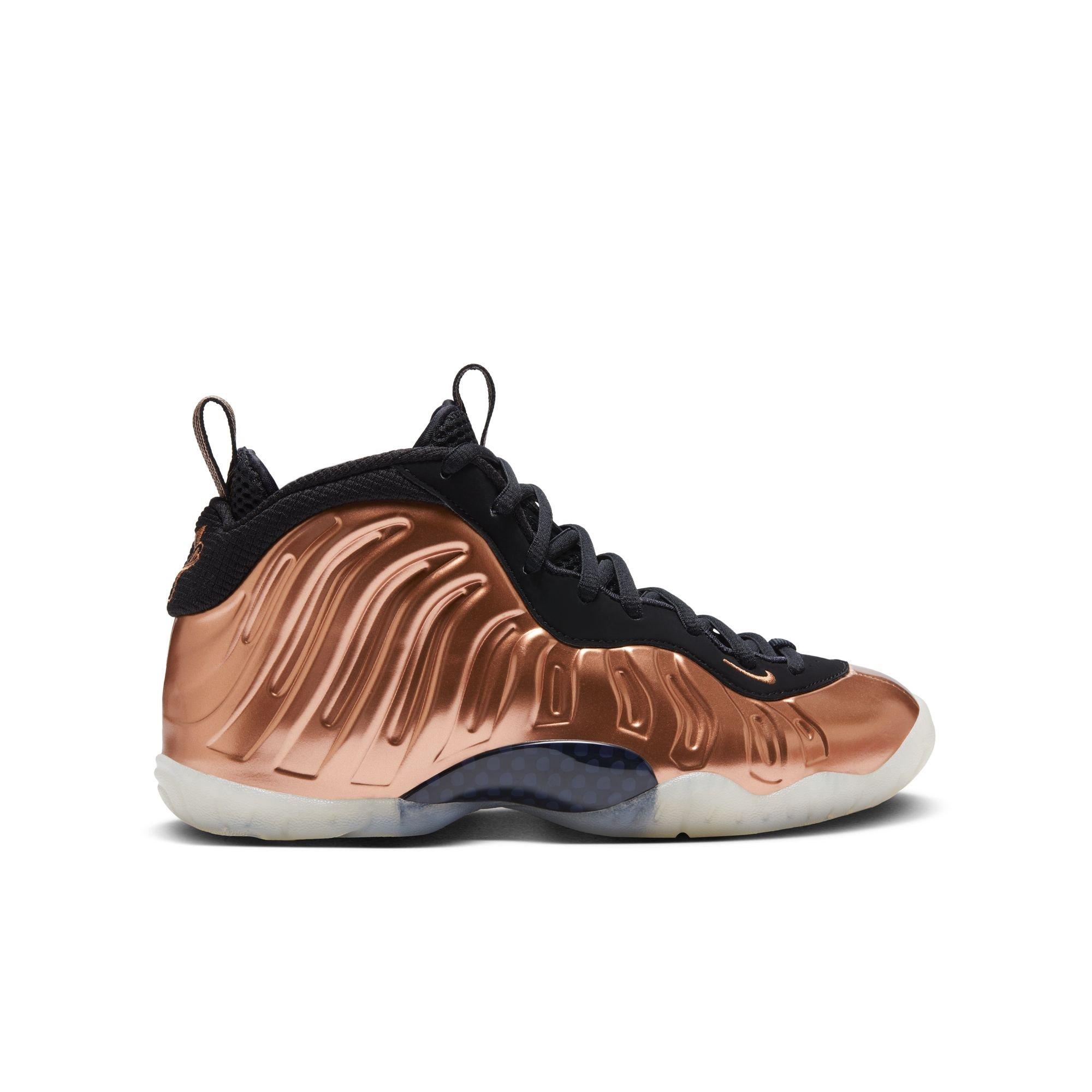 Nike Little Posite One "Metallic Copper" Grade School Kids' Shoe - METALLIC COPPER/BLACK