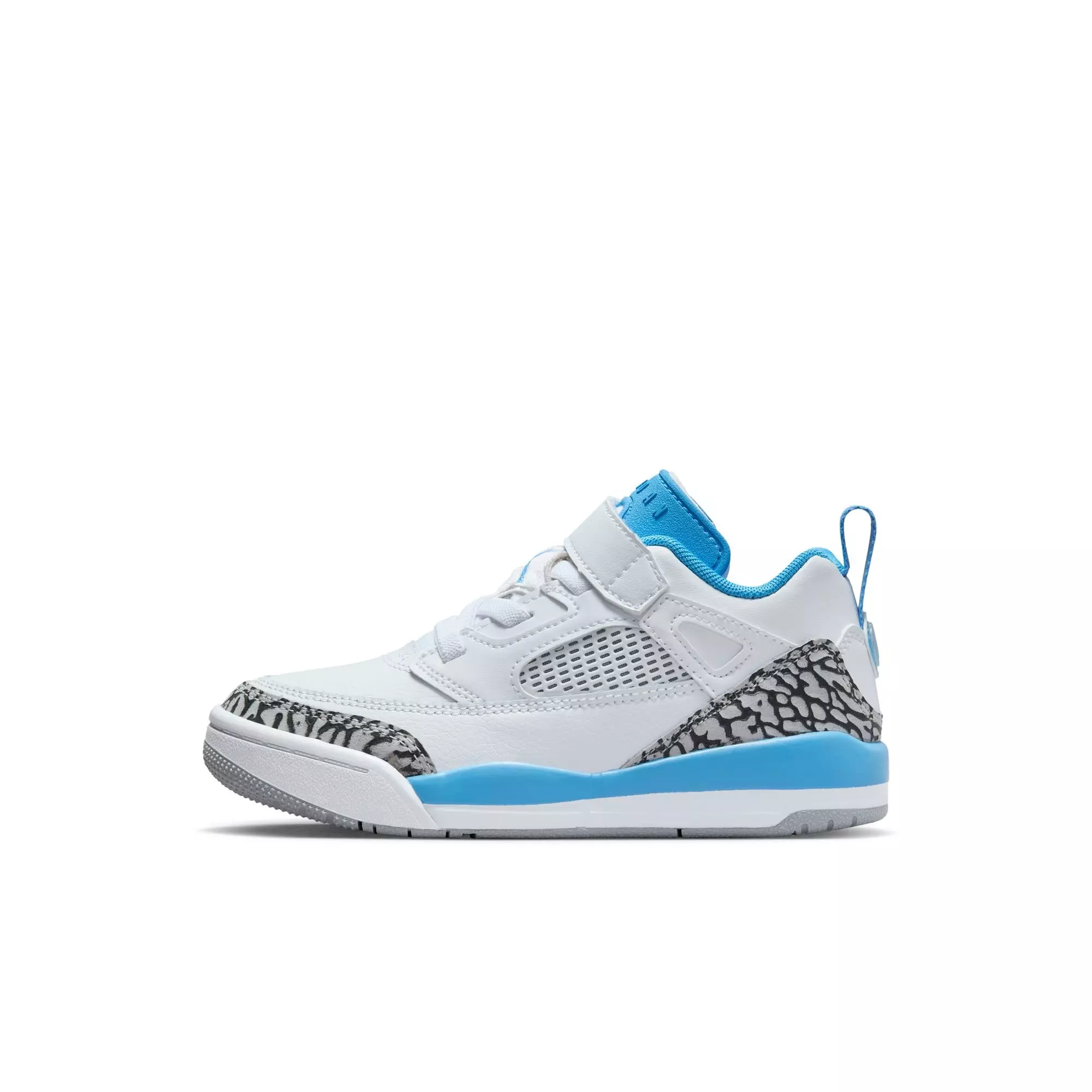 Jordan Spizike Low "White/University Blue/Wolf Grey" Preschool Boys' Shoe - WHITE/BLUE