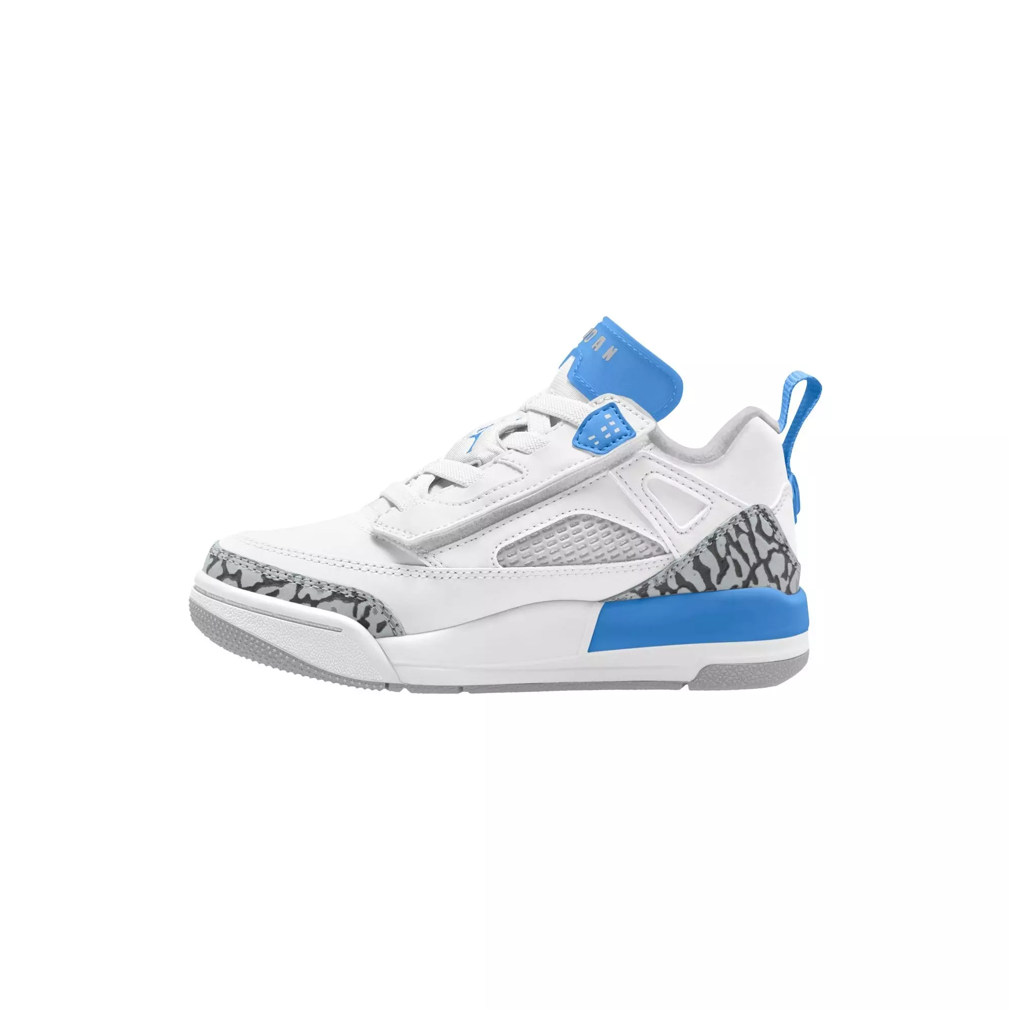 Jordan Spizike Low "White/University Blue/Wolf Grey" Preschool Boys' Shoe - WHITE/BLUE