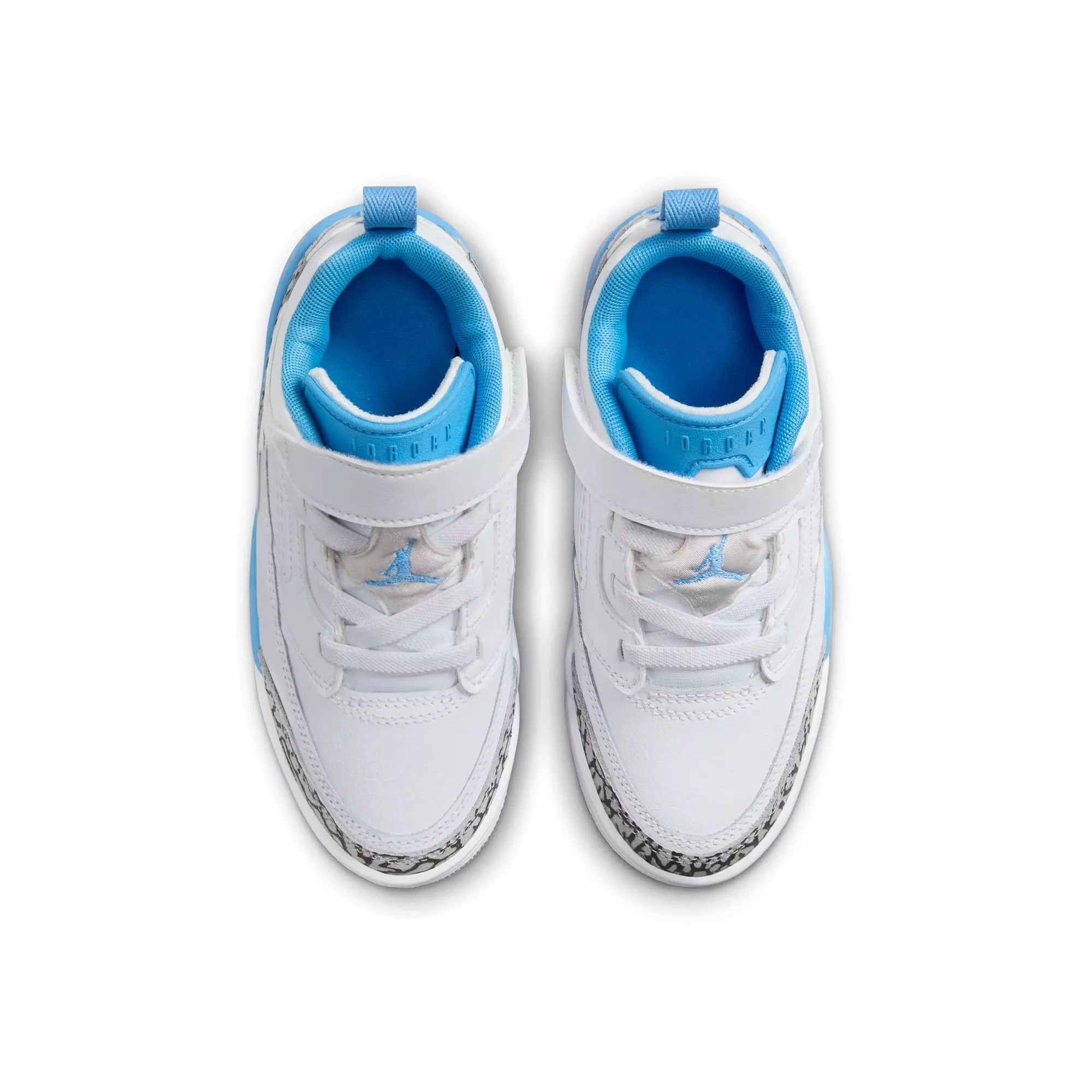 Jordan Spizike Low "White/University Blue/Wolf Grey" Preschool Boys' Shoe - WHITE/BLUE